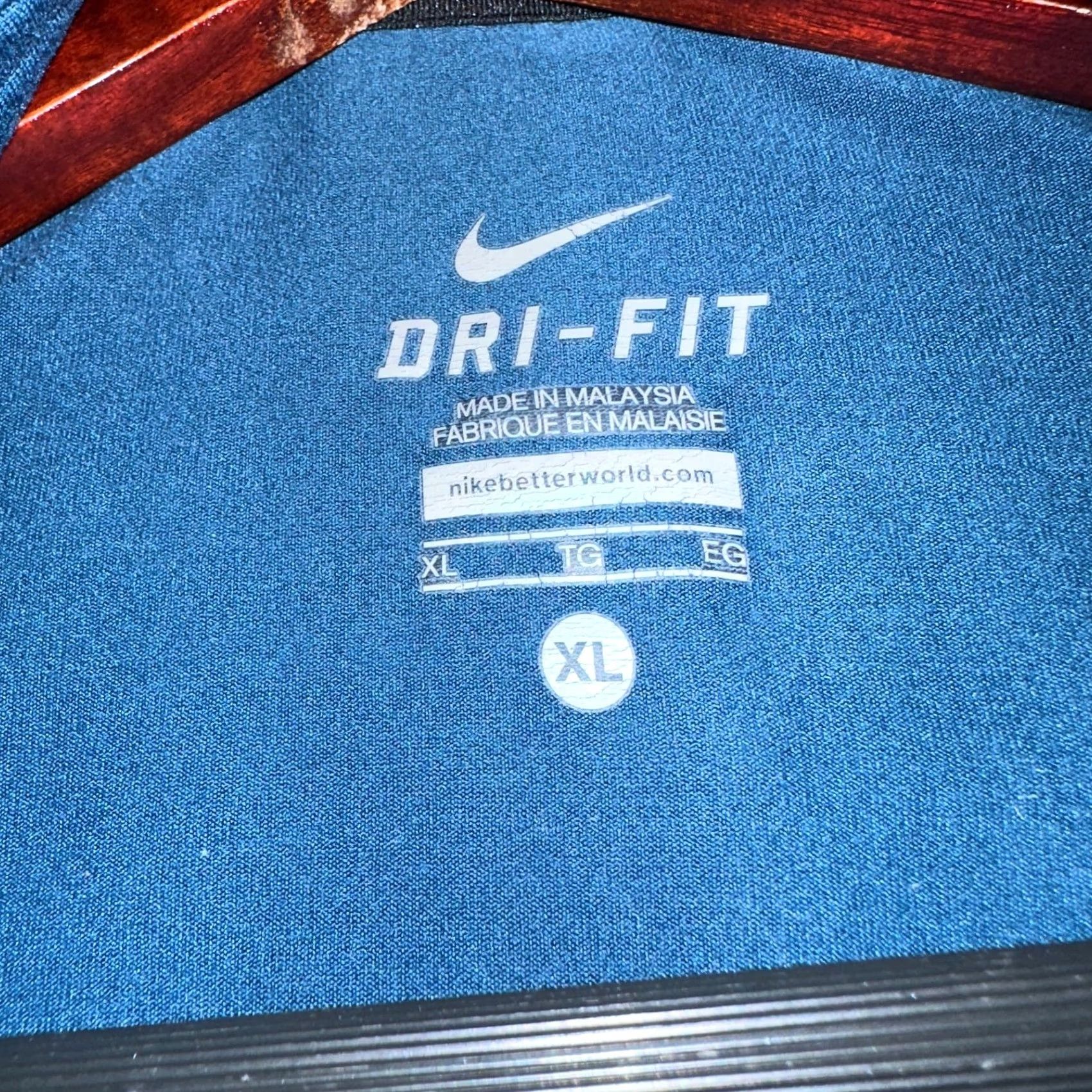 Nike Nike Running Pullover XL 1/4 Zip Blue Long Sleeve Sports Top Mens Regular Size Large Size US XL / EU 56 / 4 - 7 Thumbnail