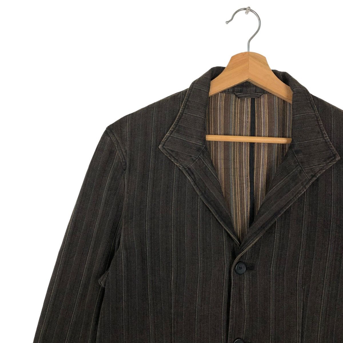 Japanese Brand 🔥BIKER HICKORY CHORE JACKET LOUIS CHAVLON ISSEY MIYAKE Size US M / EU 48-50 / 2 - 6 Thumbnail