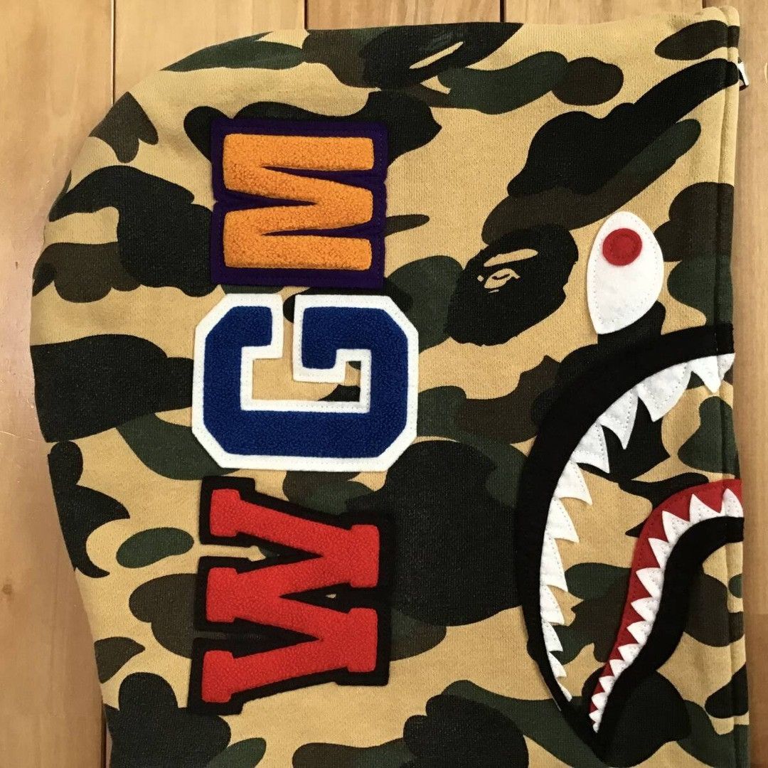 Bape BAPE 1st camo yellow shark full zip hoodie a bathing ape WGM Size US XL / EU 56 / 4 - 4 Thumbnail