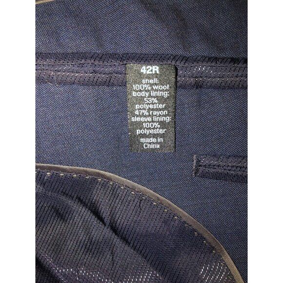 Bar III barIII men's blue 100%wool sport coat jacket blazer size:42R Size 42R - 8 Thumbnail