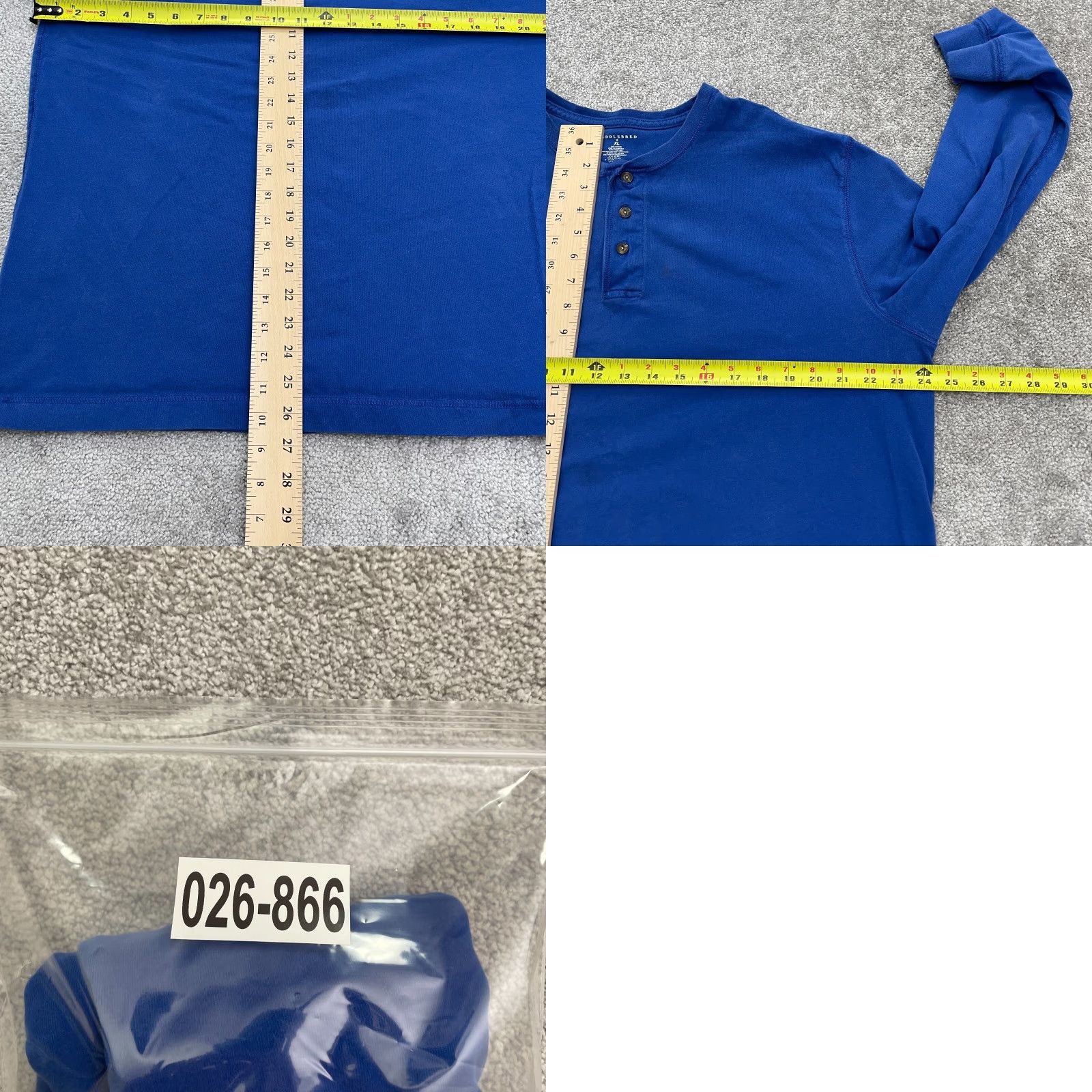 Vintage Saddlebred Men's XL Blue Long Sleeve Henley Shirt Casual Outdoor Cotton Activewear Size US XL / EU 56 / 4 - 8 Thumbnail