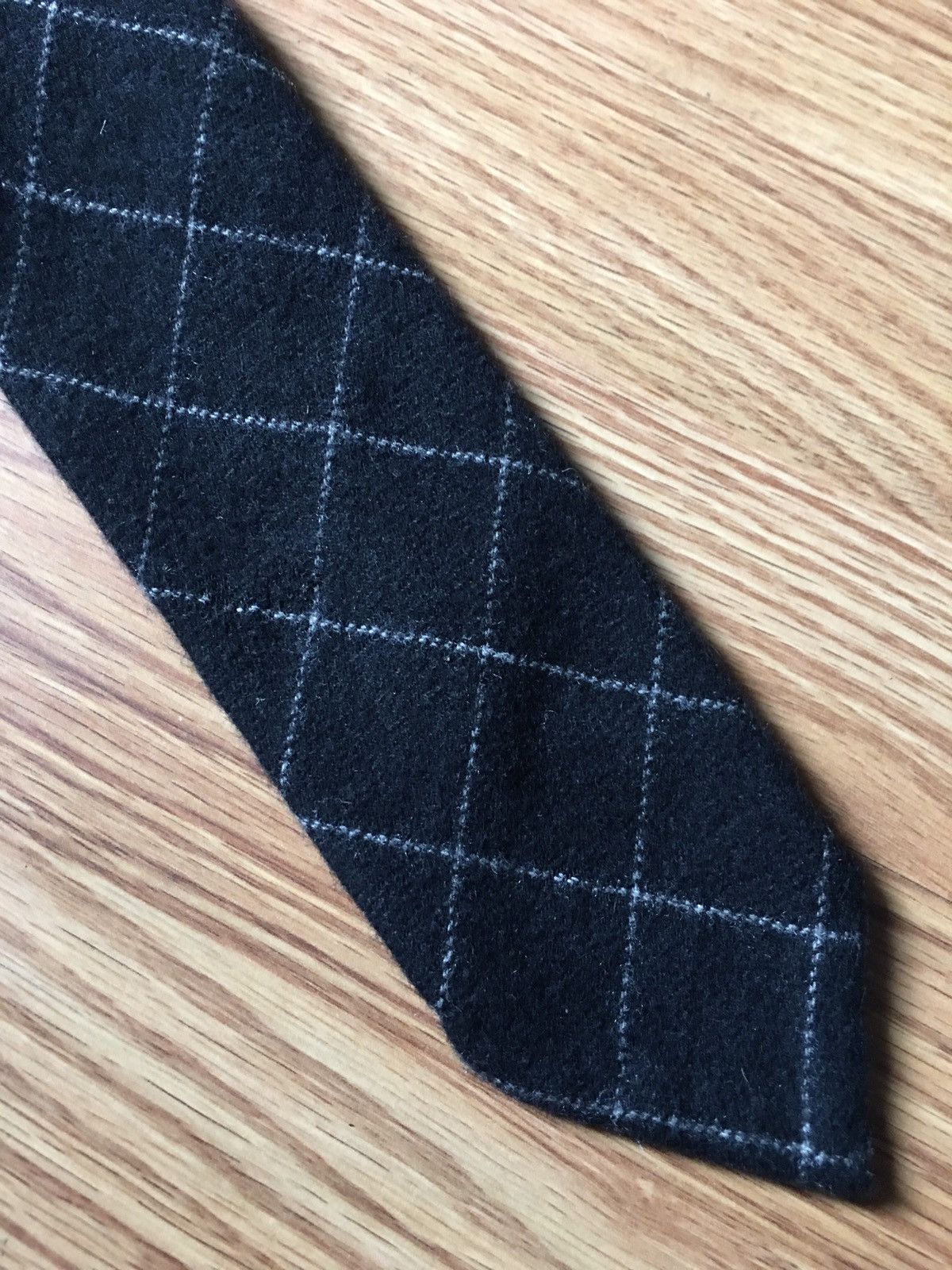 Ralph Lauren × Ralph Lauren Purple Label Ralph Lauren Purple Label Cashmere Grey Mens Tie Size ONE SIZE - 4 Thumbnail