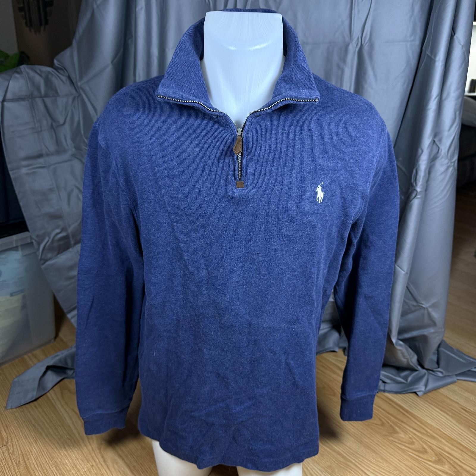 Polo Ralph Lauren Polo Ralph Lauren Quarter Zip Sweater Men’s Medium Blue Size US M / EU 48-50 / 2 - 1 Thumbnail