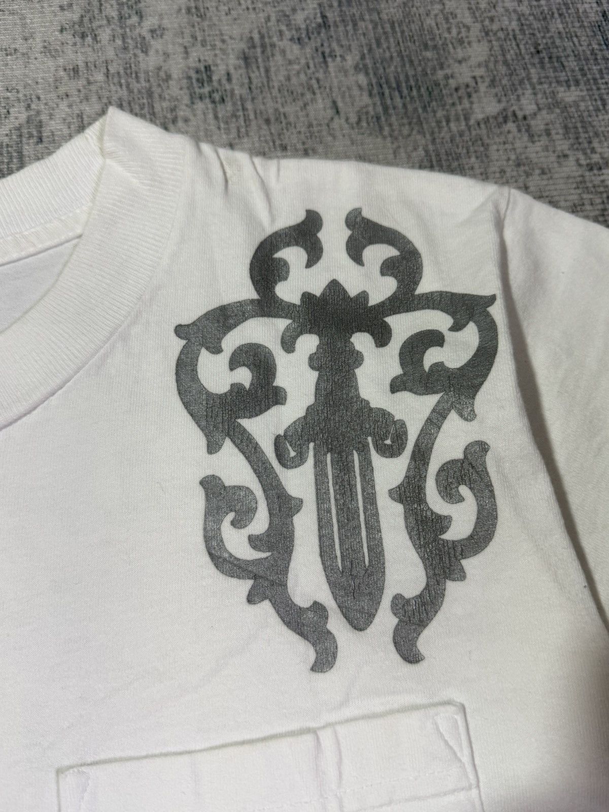 Chrome Hearts RARE! 2010s SILVER Print Cemetery Graveyard Cross Size US S / EU 44-46 / 1 - 8 Thumbnail