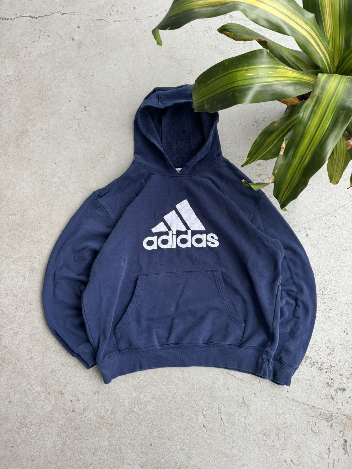 Adidas Vintage 00s Adidas Embroidered Baggy Hoodie Size US XL / EU 56 / 4 - 1 Thumbnail
