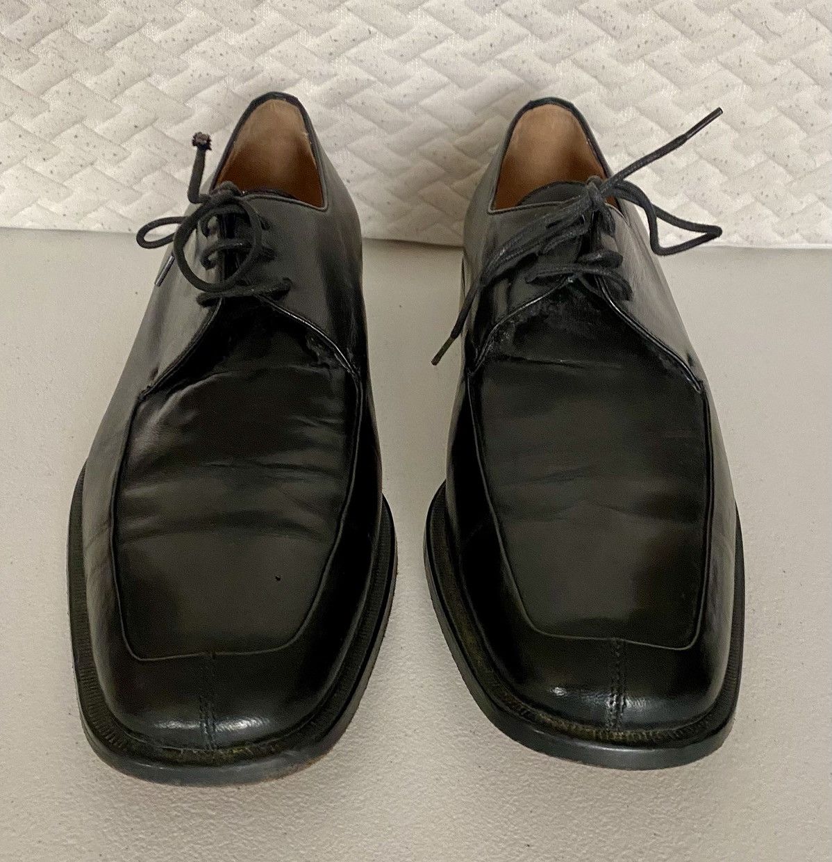 Bruno Magli Bruno Magli Made in Italy Black Leather Split Toe Derby 11 M Size US 11 / EU 44 - 2 Thumbnail
