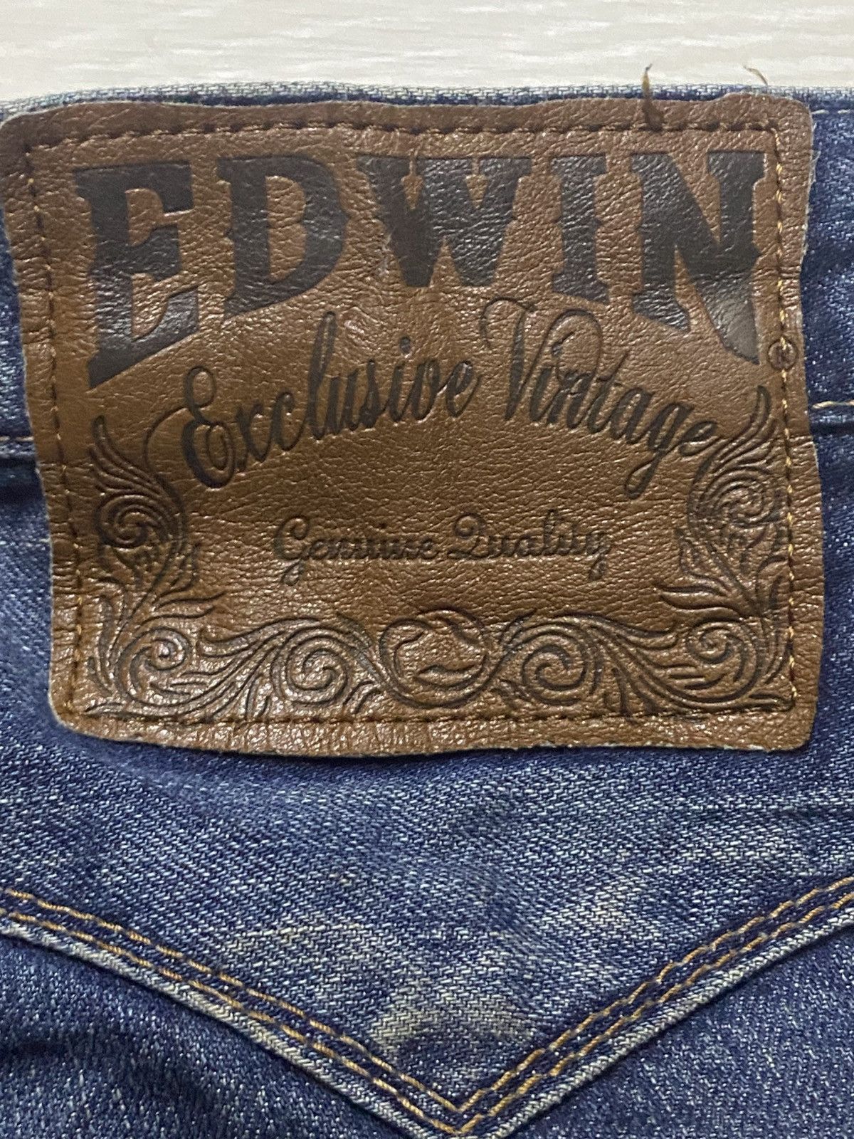 Junya Watanabe Edwin Exclusive Vintage Mud Wash Distressed Loose Jeans Size US 32 / EU 48 - 15 Thumbnail