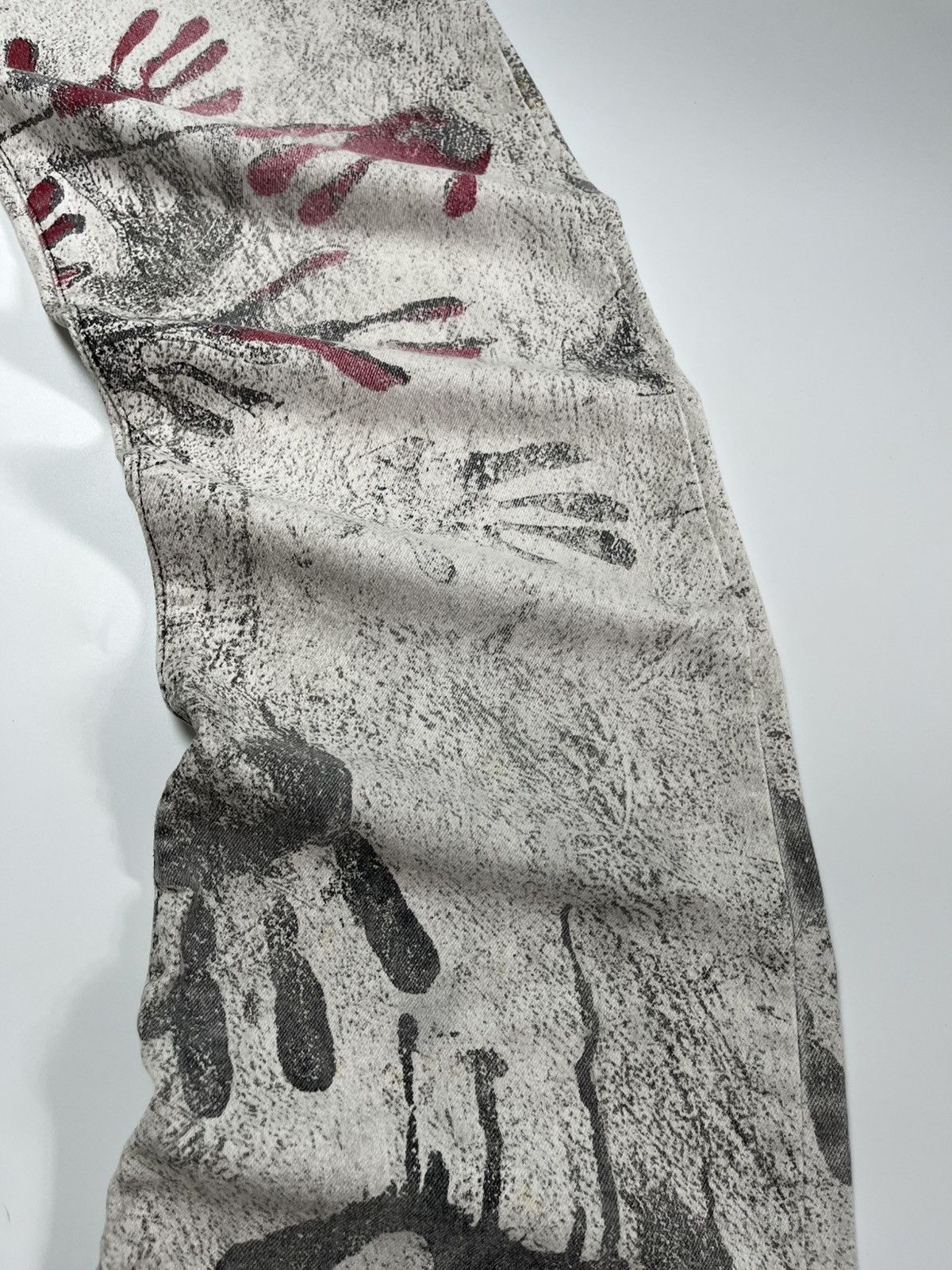 Just Cavalli Just Cavalli × Roberto Cavalli Handprint Trompe L'oeil Jeans Size 29" - 4 Thumbnail