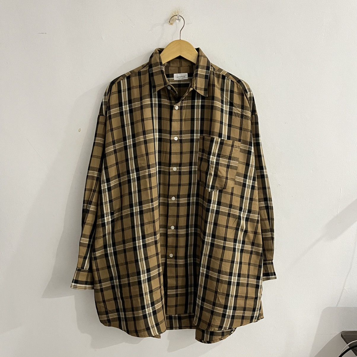 Japanese Brand Junred Tokyo Plaid Cotton Shirt Size US M / EU 48-50 / 2 - 1 Thumbnail
