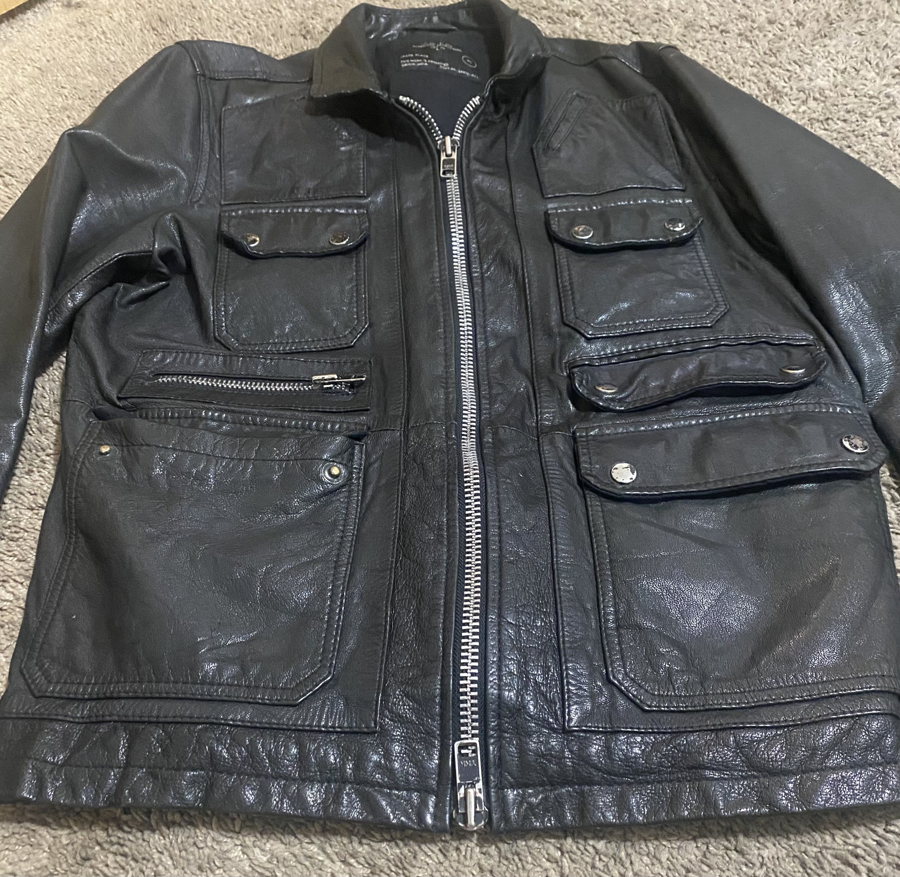 Allsaints All Saints Habanero BLK Leather Jacket ALLSAINTS Size US L / EU 52-54 / 3 - 5 Thumbnail