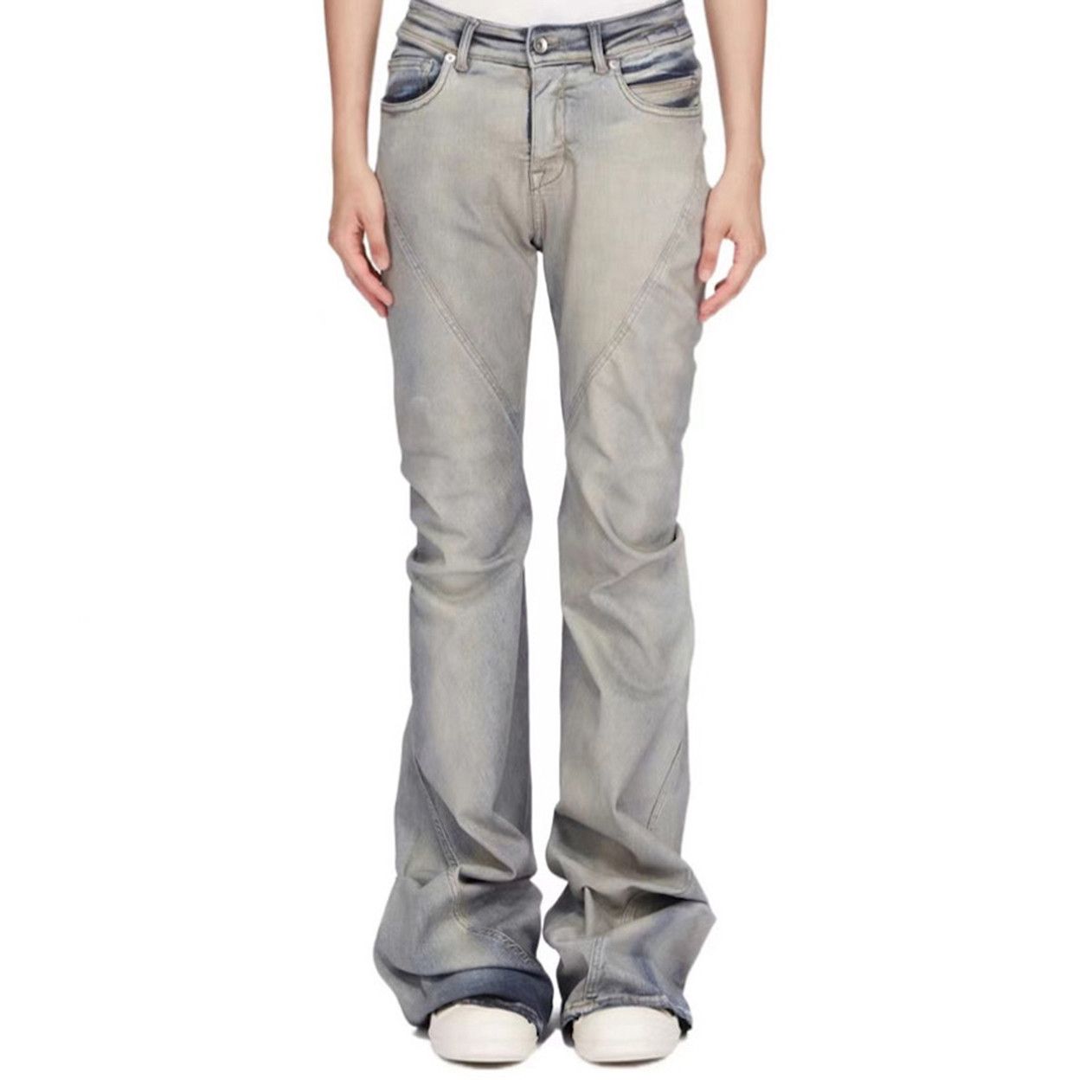 Jean High Street Mud Dyed Washed Baggy Flare Pants Size US 29 - 1 Thumbnail