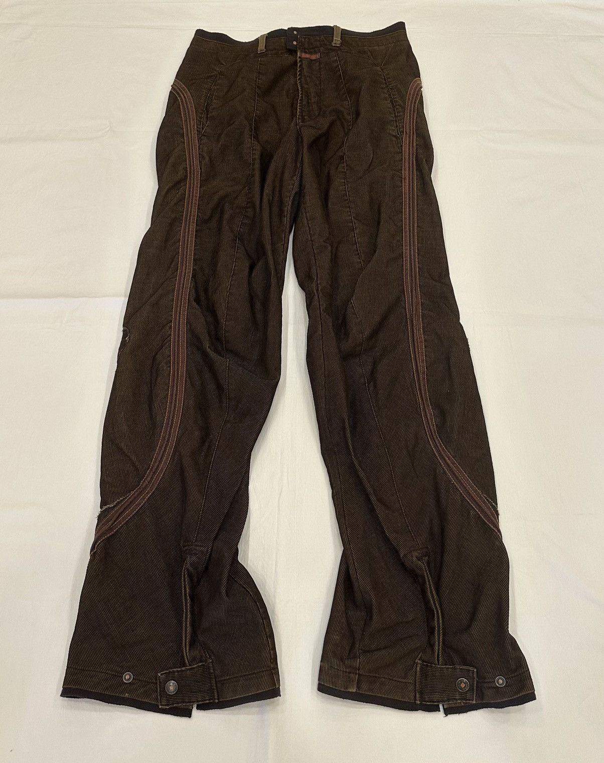 2000s Marithé et François Girbaud Tube Lined Corduroy Pants