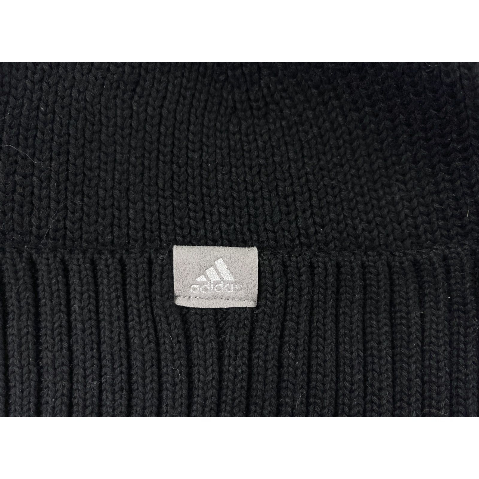 Adidas Adidas Beanie Womens One Size Black Logo Knit Winter Ski Hat Size ONE SIZE - 2 Thumbnail