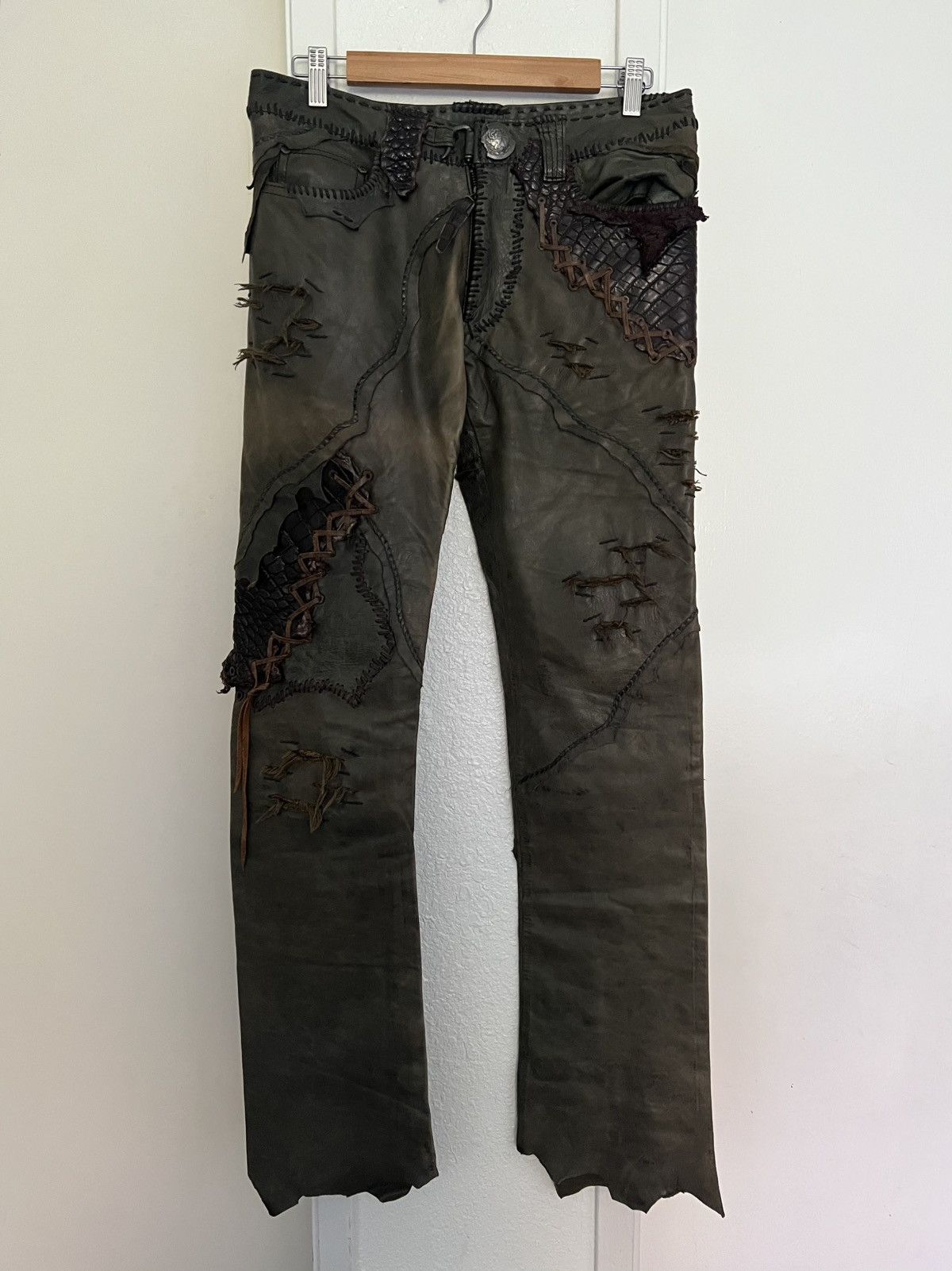 14th Addiction 14th addiction leather crocodile pants Size US 31 - 14 Thumbnail