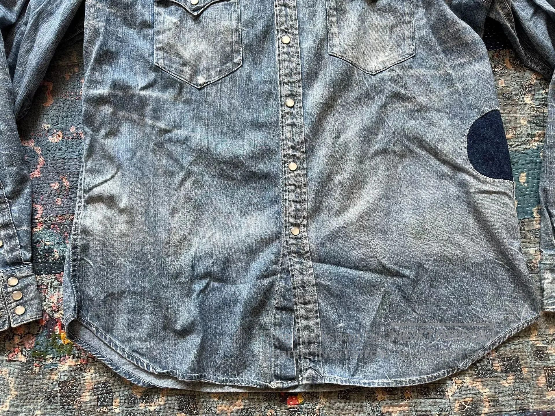 RRL Ralph Lauren vintage rrl western style patched shirt. Size US L / EU 52-54 / 3 - 3 Thumbnail
