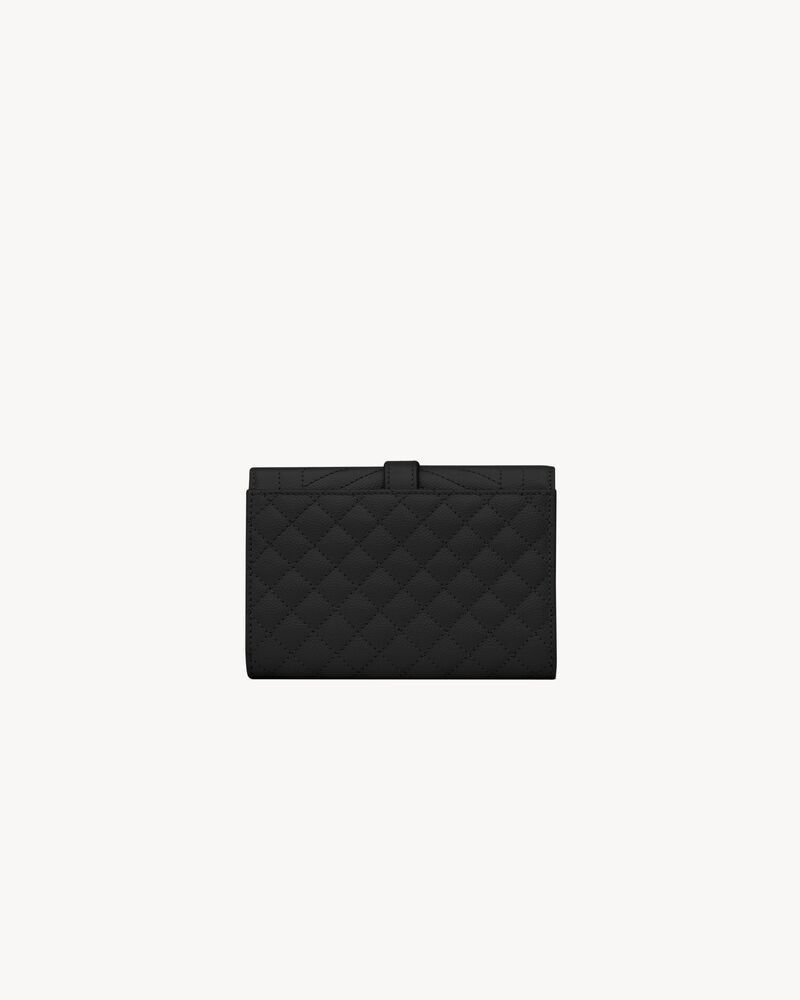 Saint Laurent Paris o1b1hav111125 Envelope Small Envelope Wallet in Noir Size ONE SIZE - 2 Thumbnail