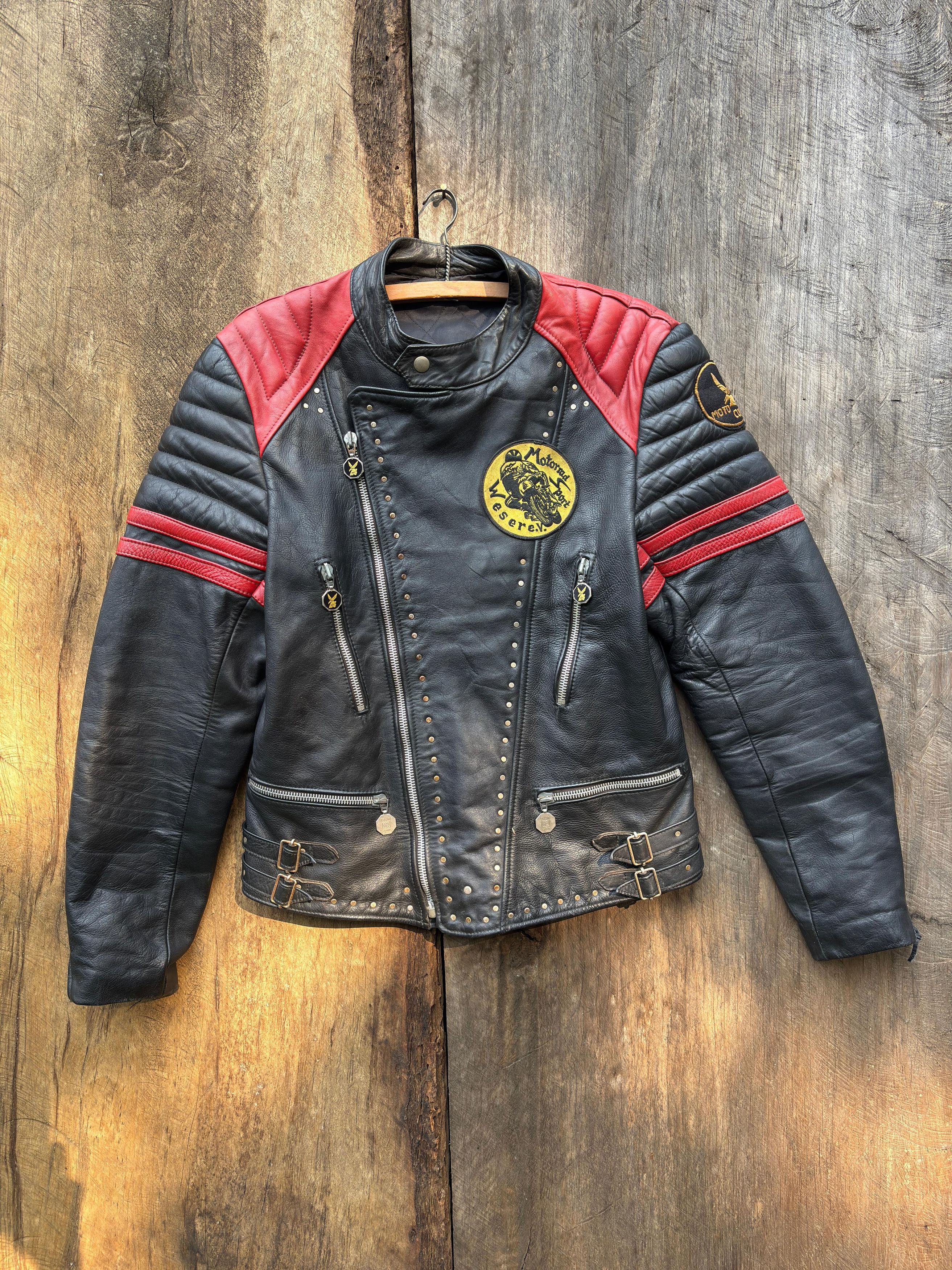 Vintage Rare 70 Moto Cuir Paris Motorcycle Horsehide Leather Jacket Size US M / EU 48-50 / 2 - 1 Thumbnail