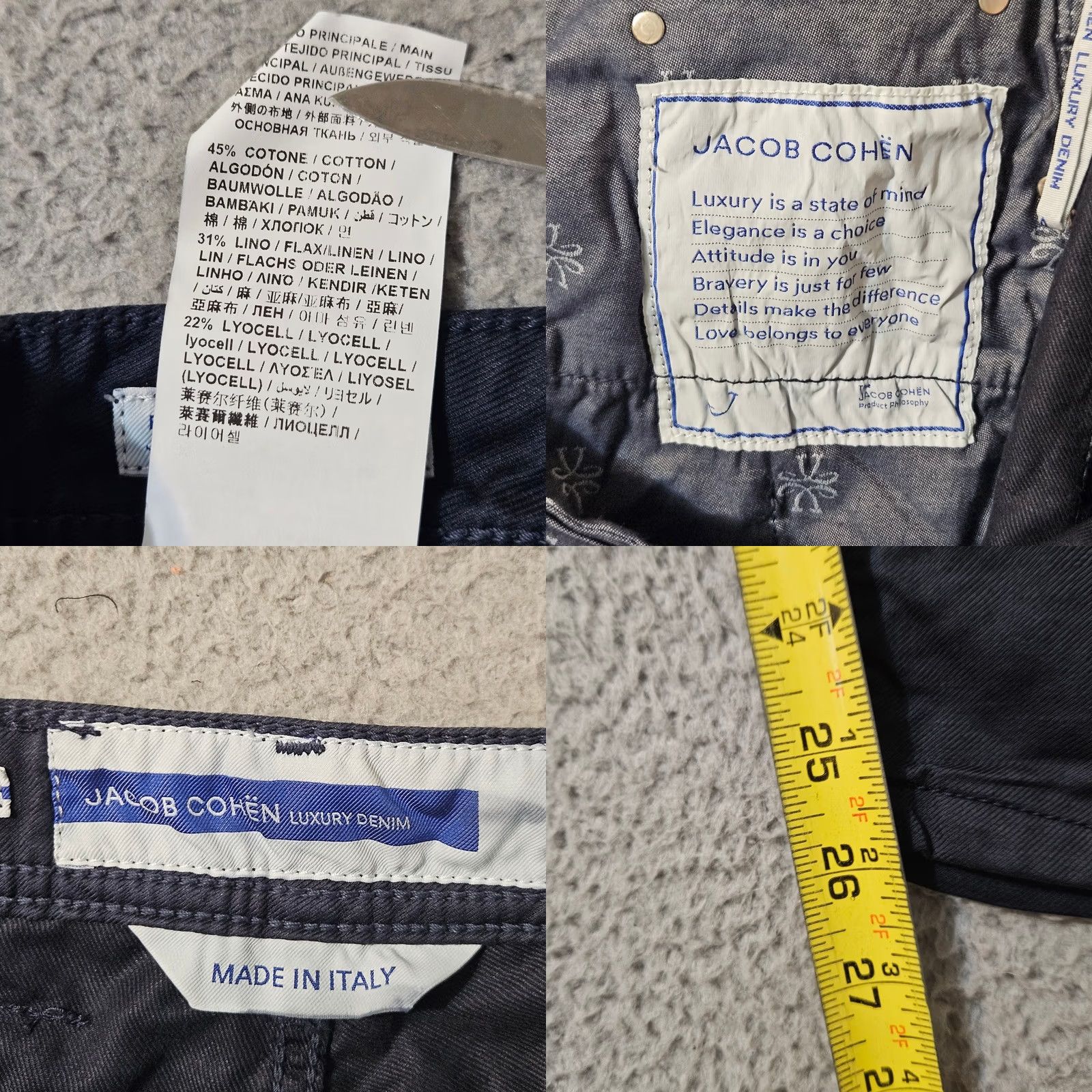 Jacob Cohen Jacob Cohen Bard Classic Chino Pants Trousers Cotton Stretch Slim Blue 32x26 Size US 32 / EU 48 - 8 Thumbnail