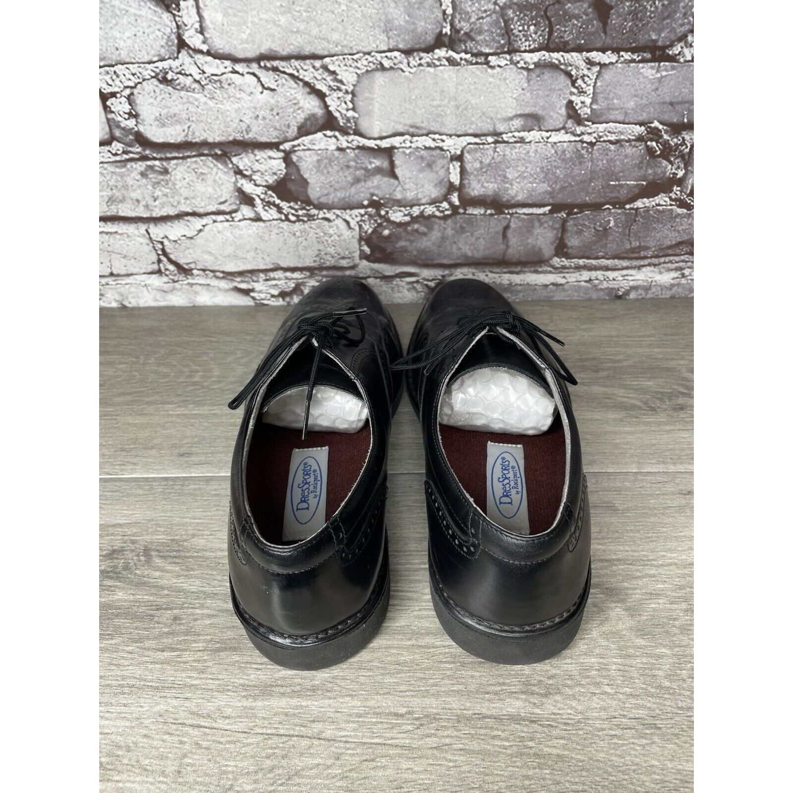 Rockport Rockport Dressports Black Leather Wingtip Oxfords Vibram Sol Size US 9.5 / EU 42-43 - 5 Thumbnail