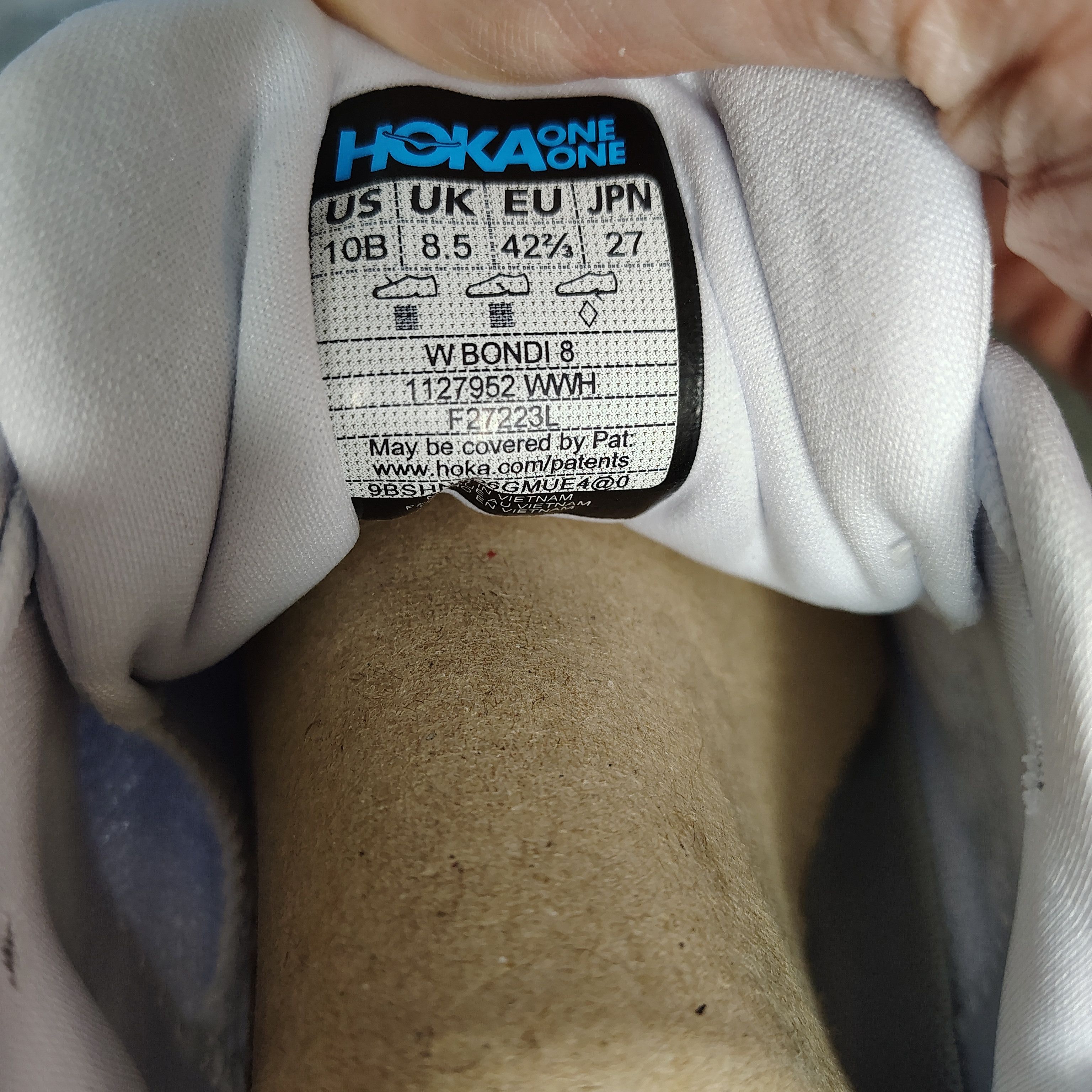 Hoka HOKA Bondi 8 Shoes Womens 10B White Cushioned Road Running Size US 10 / IT 40 - 9 Thumbnail