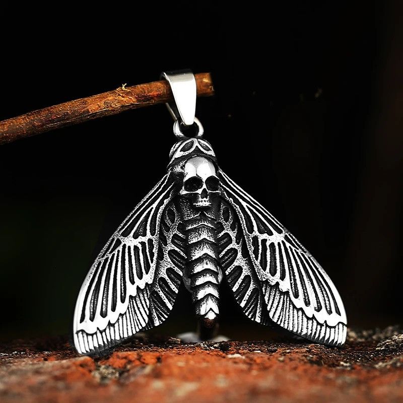 Jewelry Vintage Butterfly Skull Necklace Size ONE SIZE - 4 Thumbnail