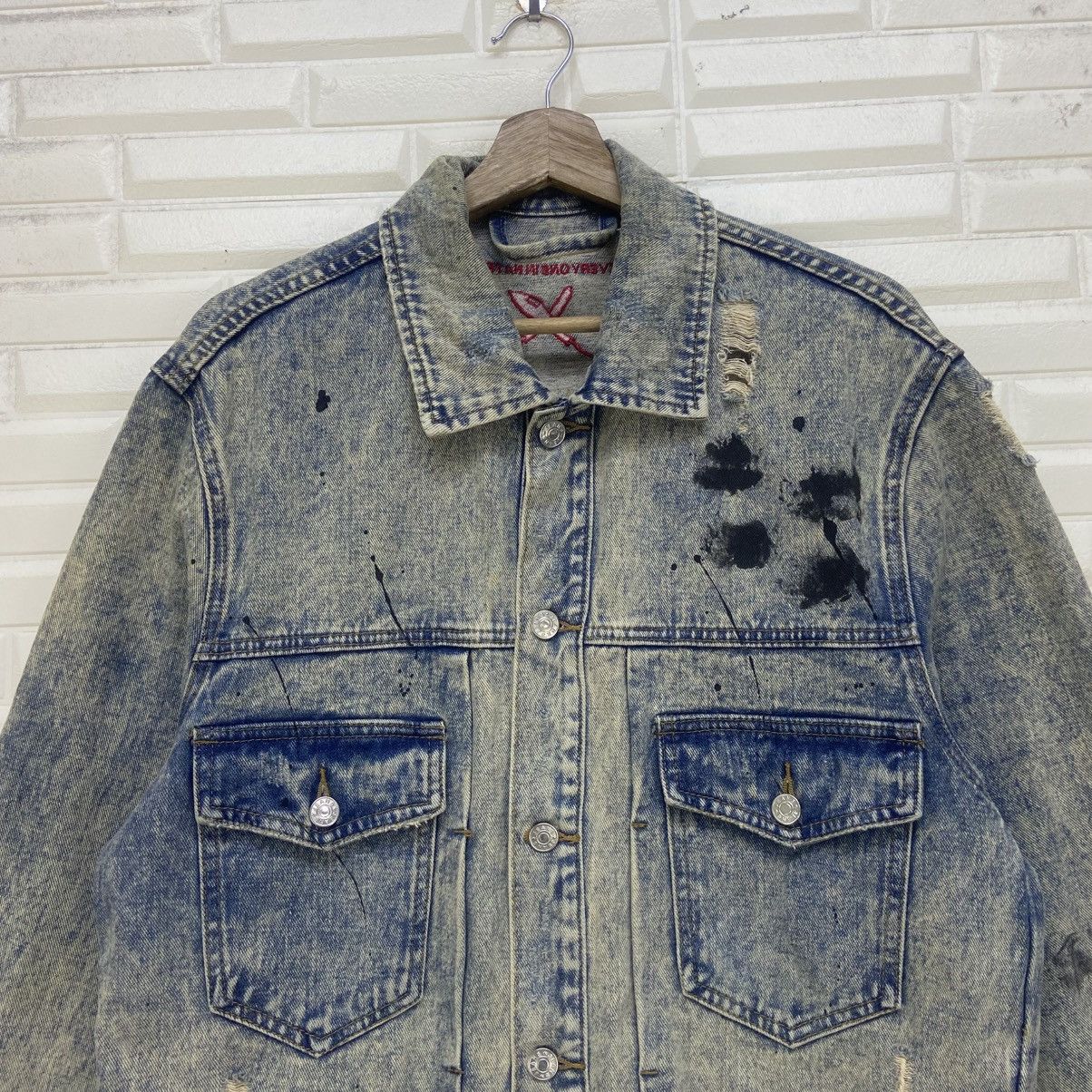 Japanese Brand Japanese Brand Distressed Denim Paint Splatter Denim Jacket Size US M / EU 48-50 / 2 - 13 Thumbnail