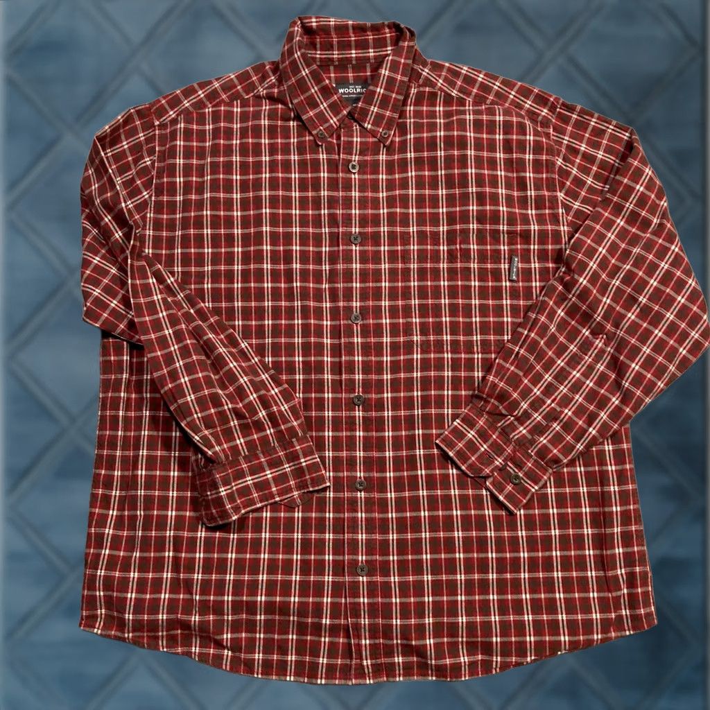 Vintage Woolrich Flannel Shirt Red Plaid Long Sleeve Button Up XL Mens Size US XL / EU 56 / 4 - 1 Thumbnail