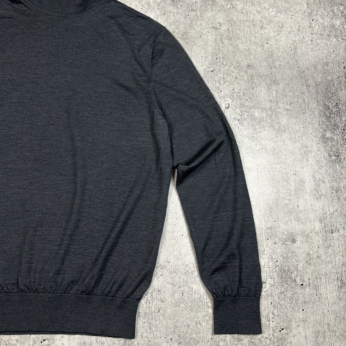 Ermenegildo Zegna Ermenegildo Zegna Polo Neck Jumper Sweater Cashmere Silk Size US L / EU 52-54 / 3 - 3 Thumbnail