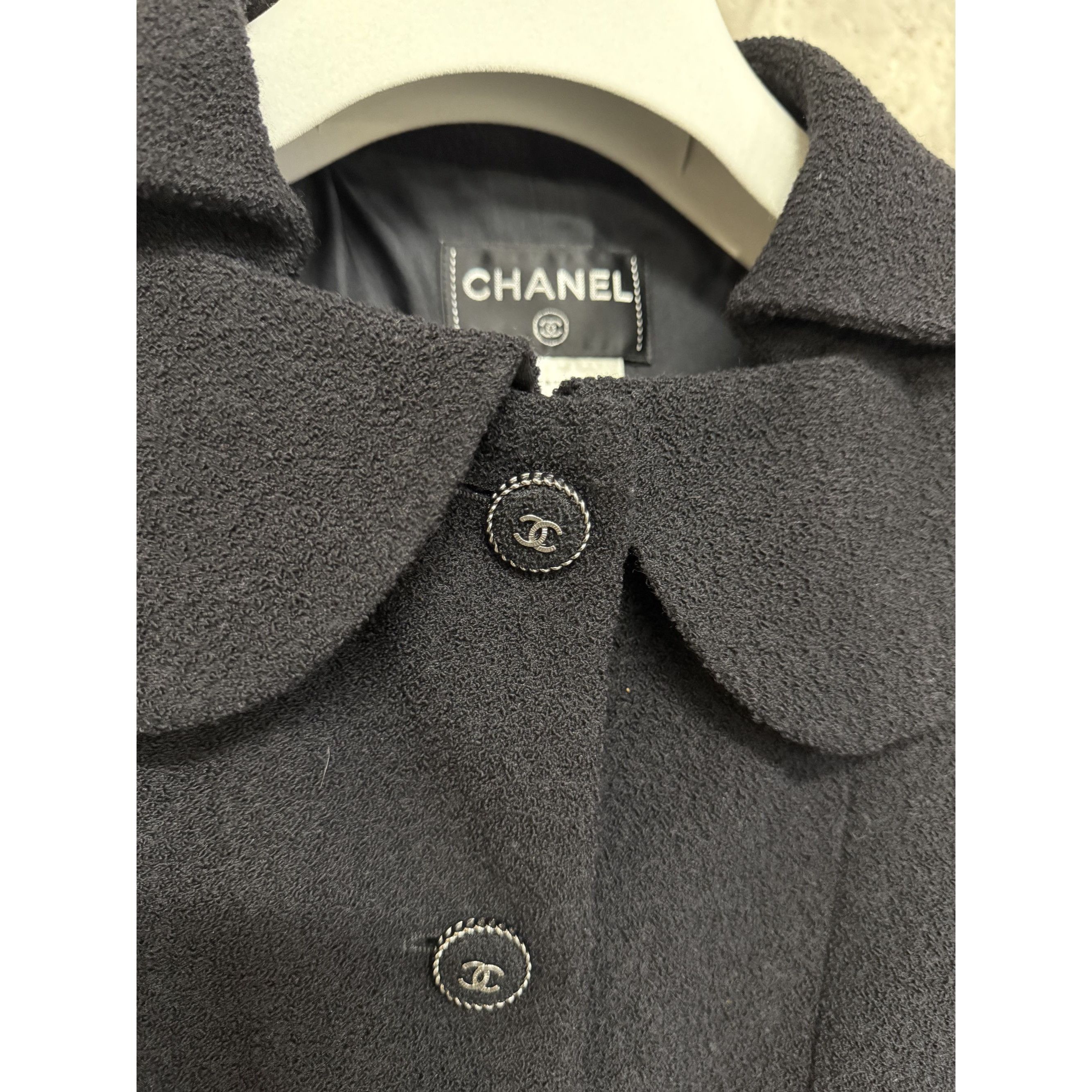 Chanel Chanel Black Short-Sleeve Button-Down Midi Dress With Peter Size S / US 4 / IT 40 - 8 Thumbnail