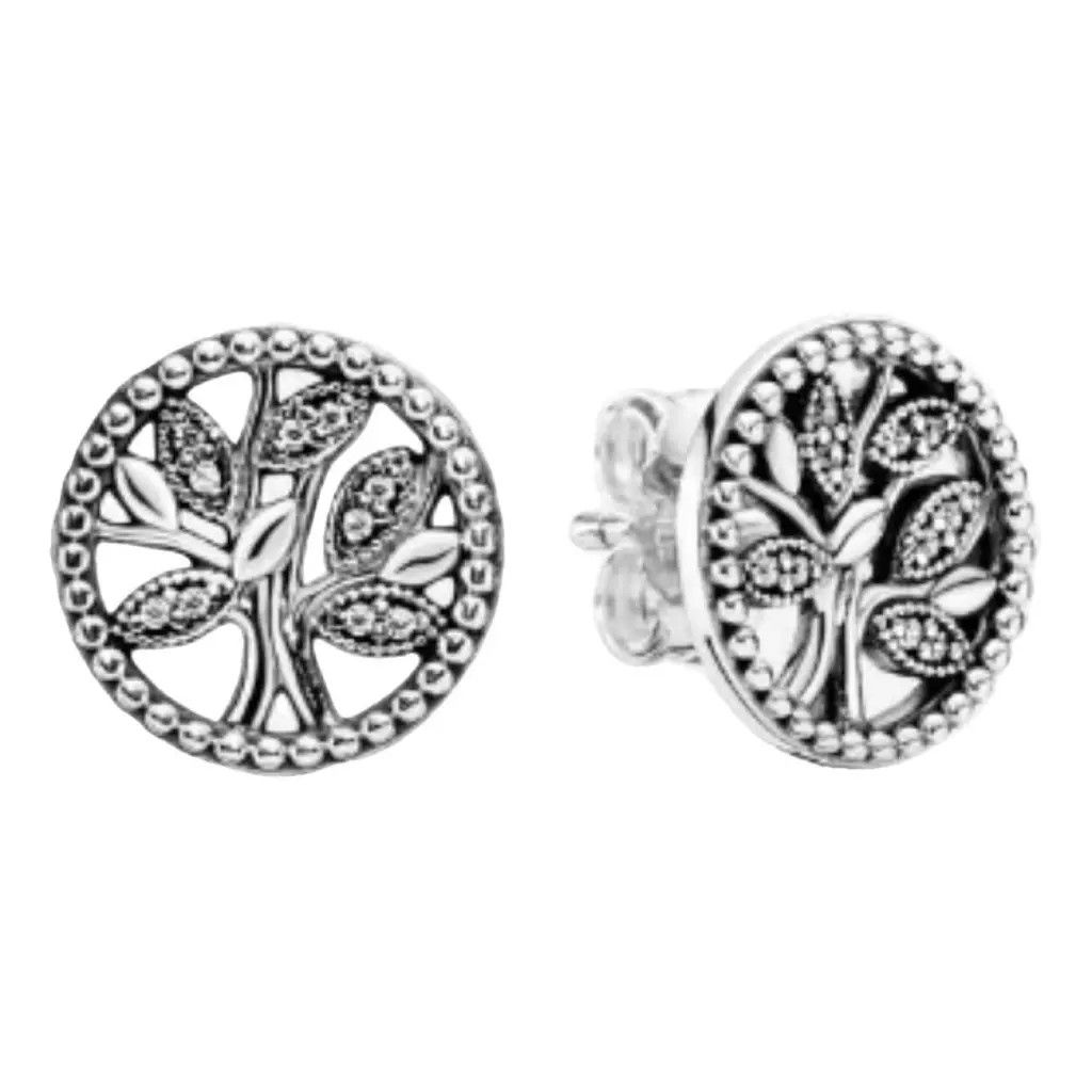 pandora Pandora Sparkling Family Tree Stud Earrings Size ONE SIZE - 2 Thumbnail
