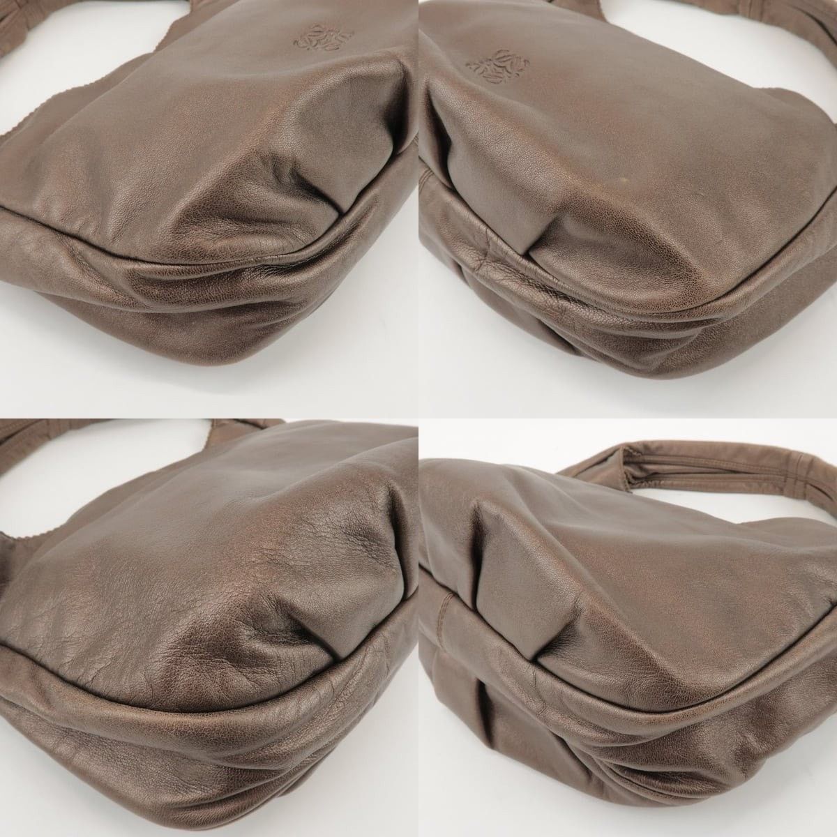 Loewe Loewe Anagram Leather Hobo Bag Brown Size ONE SIZE - 5 Thumbnail