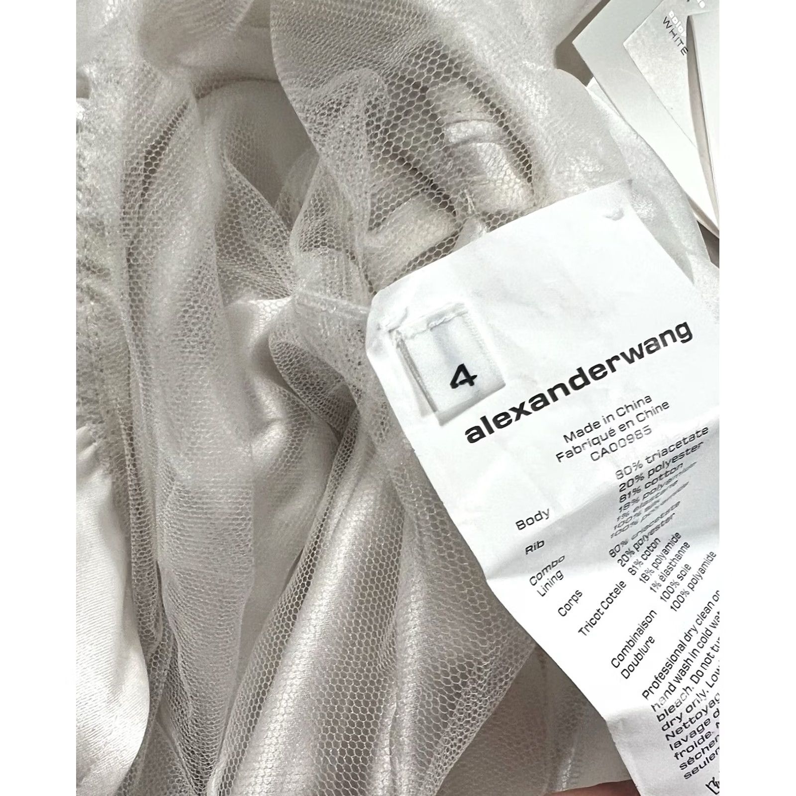 Alexander Wang ALEXANDER WANG Asymmetric Cap Sleeve Dress White Size 4 NWT Size S / US 4 / IT 40 - 7 Thumbnail