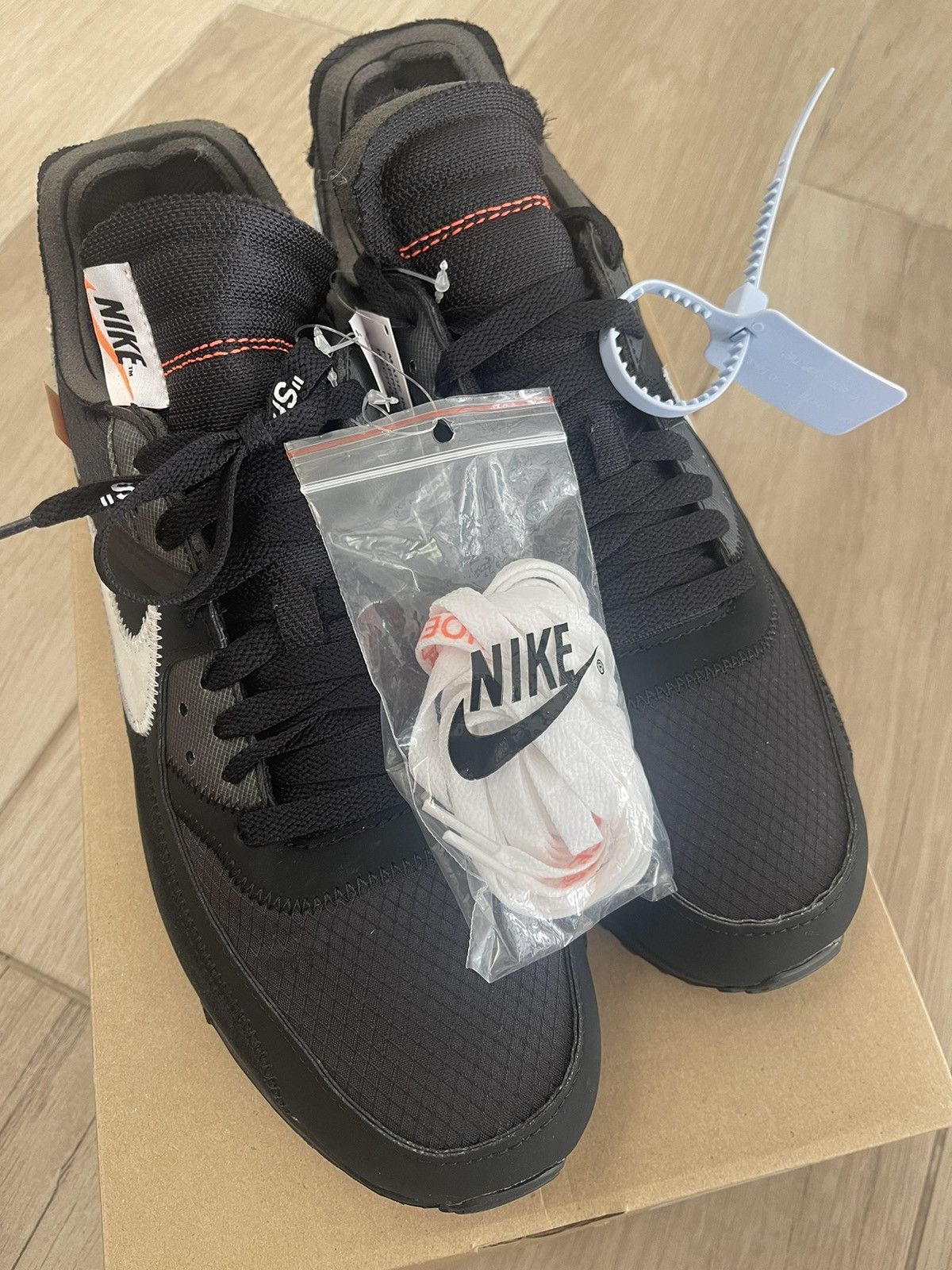 Nike × Off-White The 10: Nike Air Max 90 Black Size US 11 / EU 44 - 8 Thumbnail