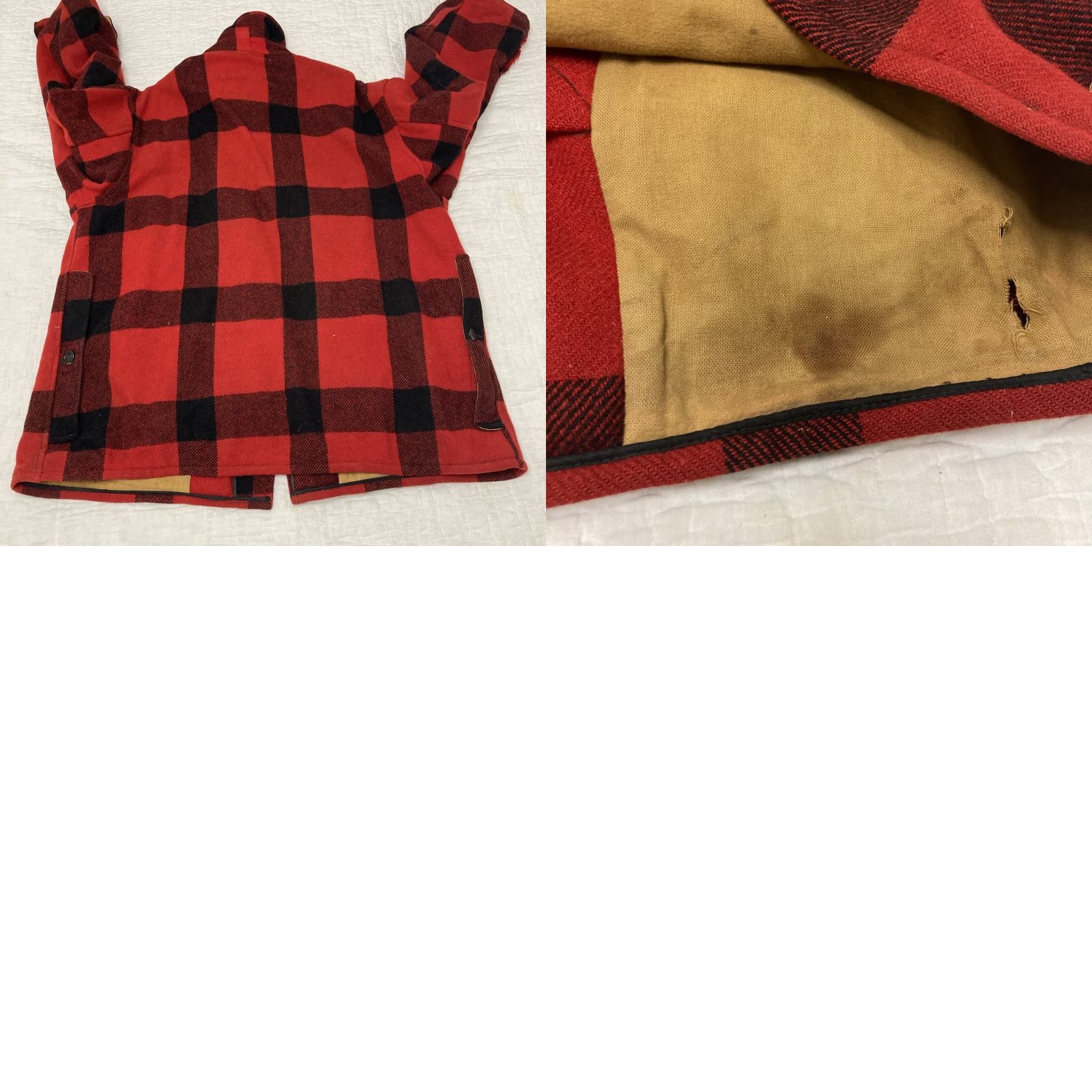 CO Weather Wise Jacket Mens XL Wool Buffalo Plaid 60s 70s VTG Red Overcoat Men XL Size US XL / EU 56 / 4 - 8 Thumbnail