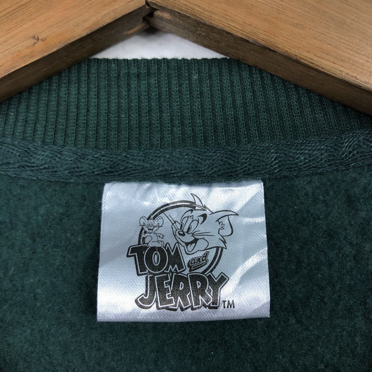 Cartoon Network 📌Rich Green Vintage Sweatshirt Cartoon Tom & Jerry Big Logo Size US M / EU 48-50 / 2 - 14 Thumbnail