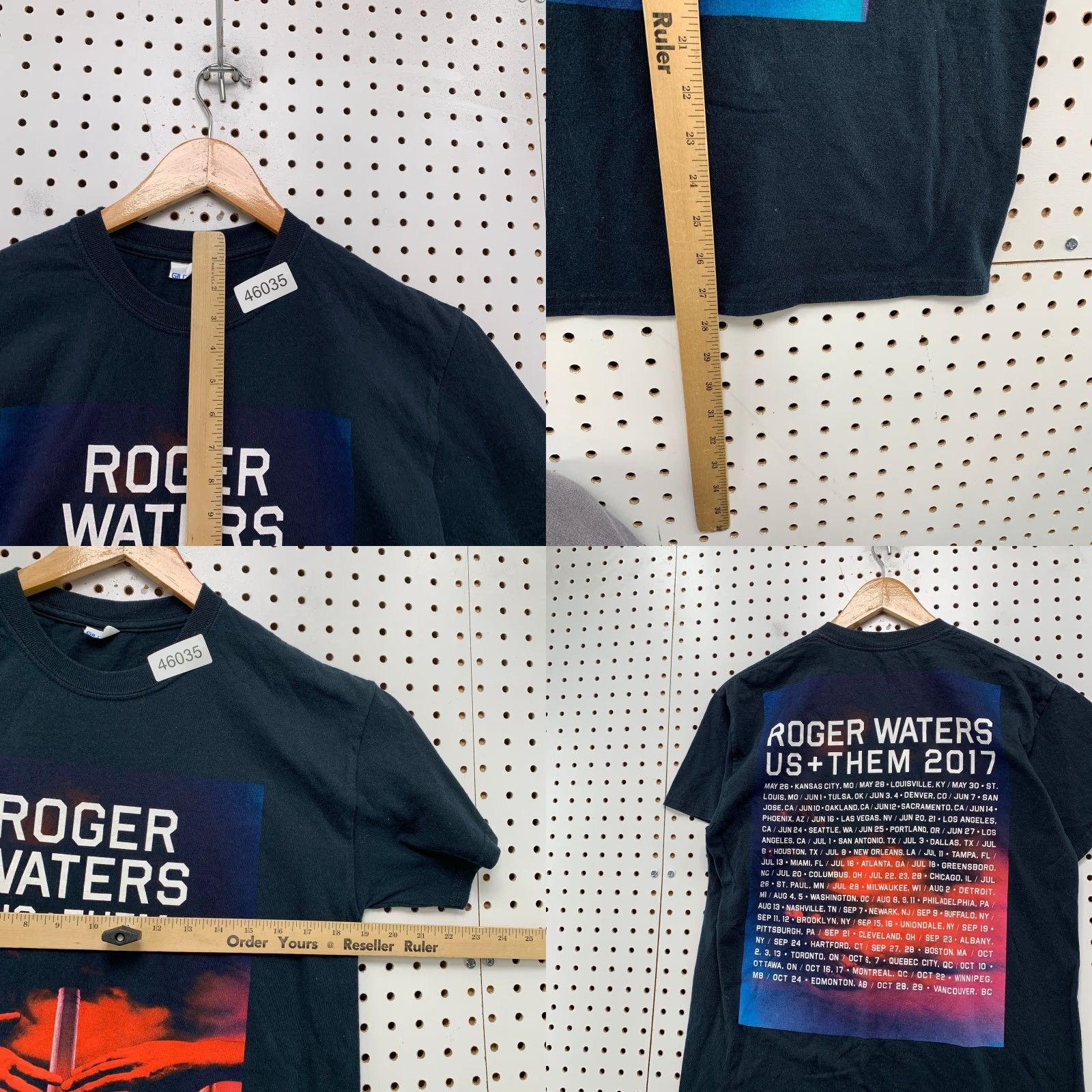 Gildan Rogers Waters Shirt Mens Small Black Us Them 2017 Tour Concert Music - Gildan T-Shirt, Band, Music, Shirt, Men, Black, Small Size US S / EU 44-46 / 1 - 8 Thumbnail