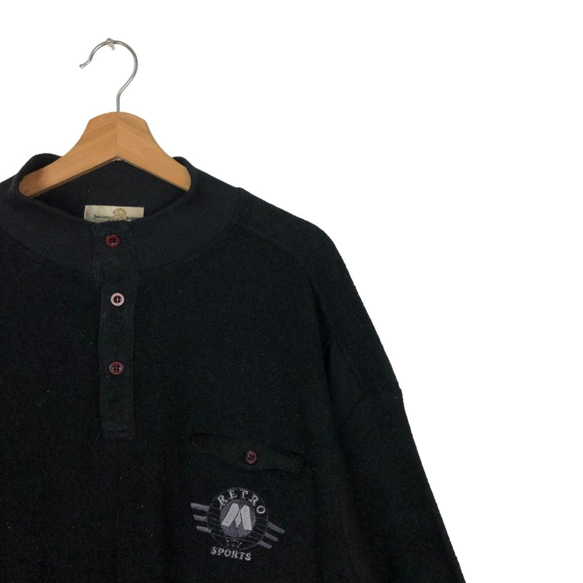 Japanese Brand 🔥VINTAGE COLLEGE SWEATSHIRT COLLAR RETRO SPORTS BIG LOGO Size US L / EU 52-54 / 3 - 6 Thumbnail