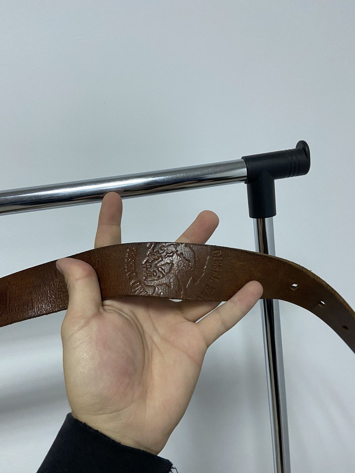 Diesel × Vintage Diesel Belt Vintage Avant Garde Y2K Style D Logo big Size ONE SIZE - 5 Thumbnail