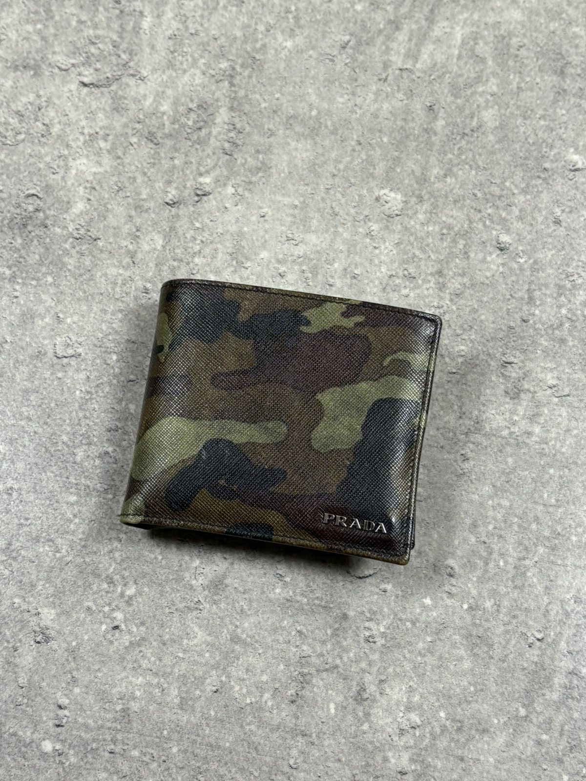 Prada PRADA Leather Camo Bifold Wallet Size ONE SIZE - 1 Thumbnail