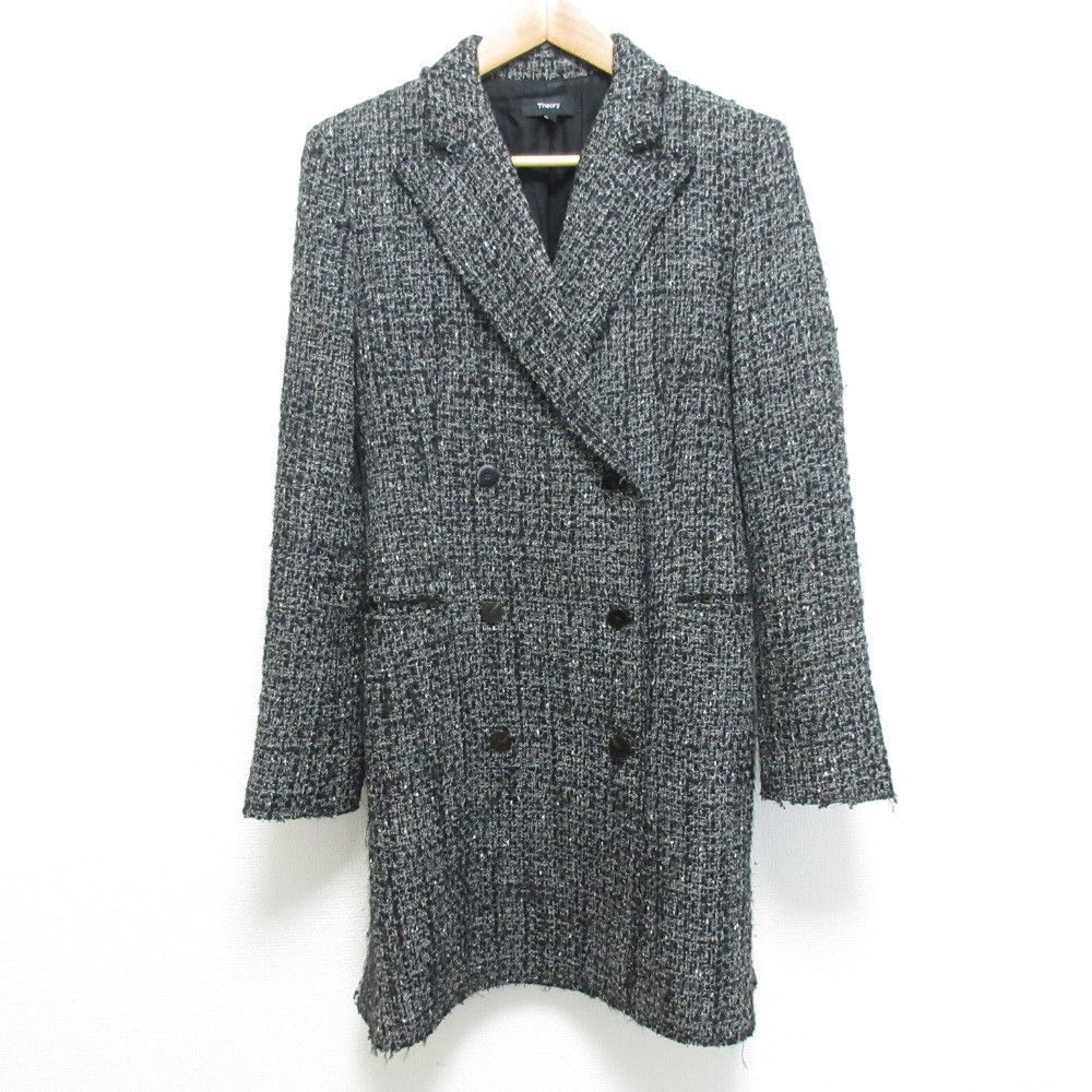 Theory Theory Theory DB BLAZWER DR NOELLE TWEED Wool Blend Double Breasted Jacket Others Outerwear DUTY FREE for USA Size ONE SIZE - 1 Thumbnail