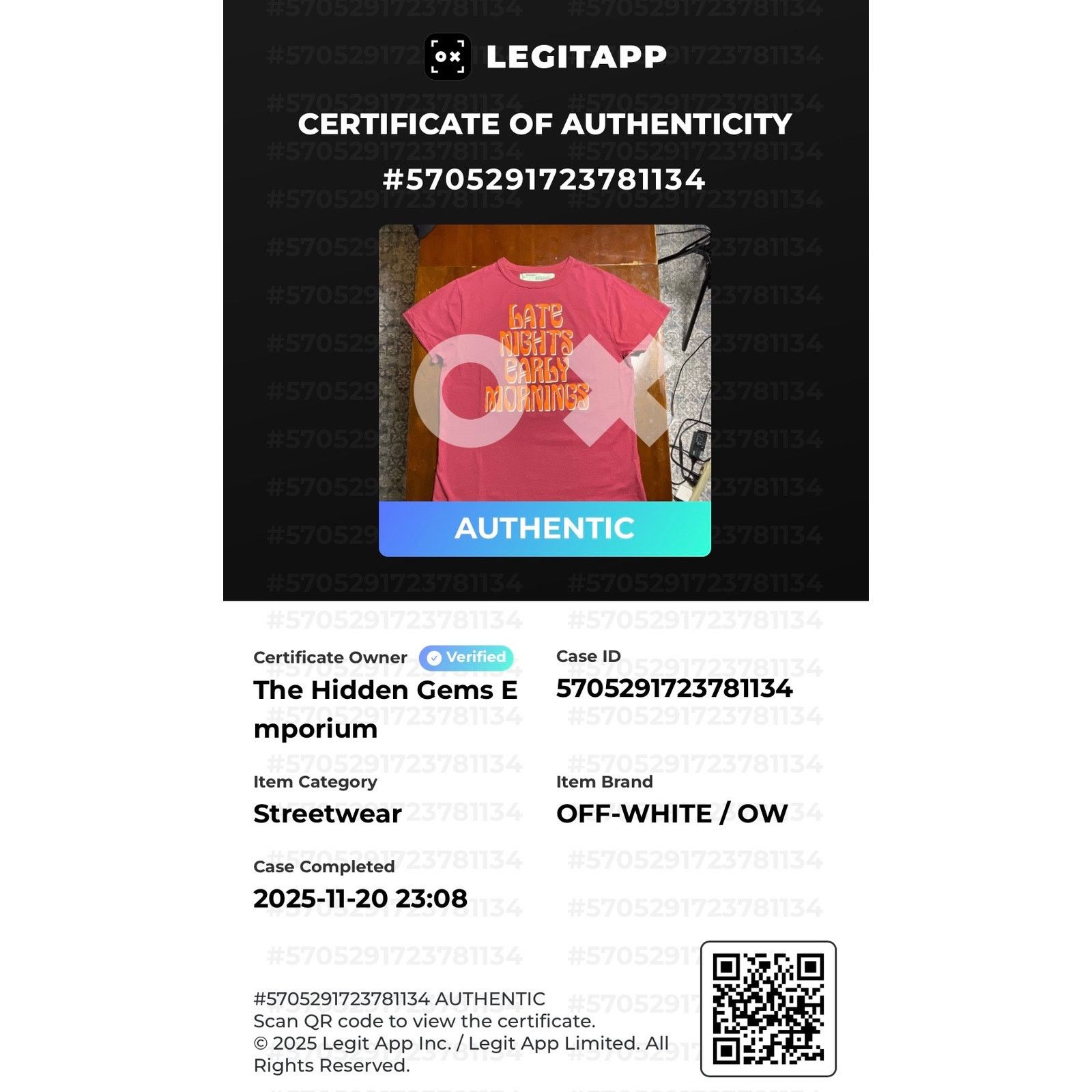 Off-White 2013 Off-White Late Nights Early Mornings Art Dad T-Shirt Size US XS / EU 42 / 0 - 2 Thumbnail
