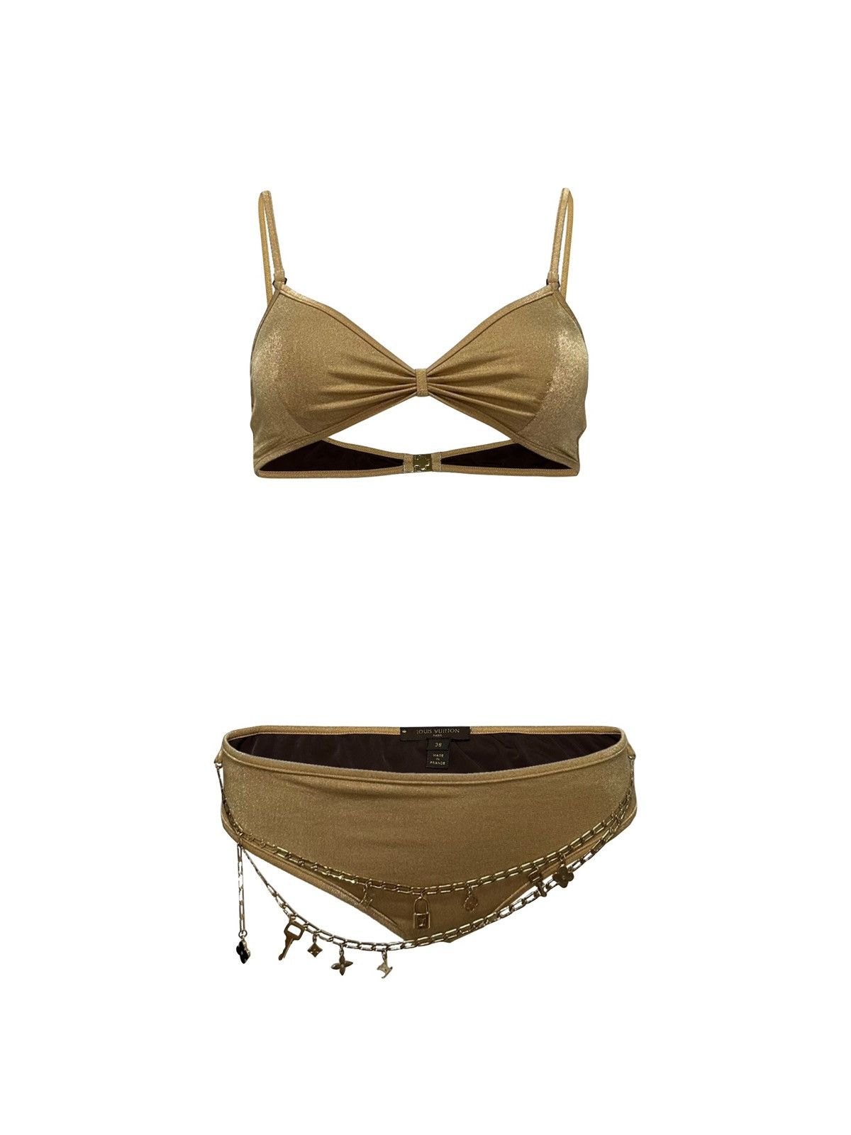 Louis Vuitton LOUIS VUITTON Spring Summer 2006 Bikini with Gold Charm Size S / US 4 / IT 40 - 1 Thumbnail