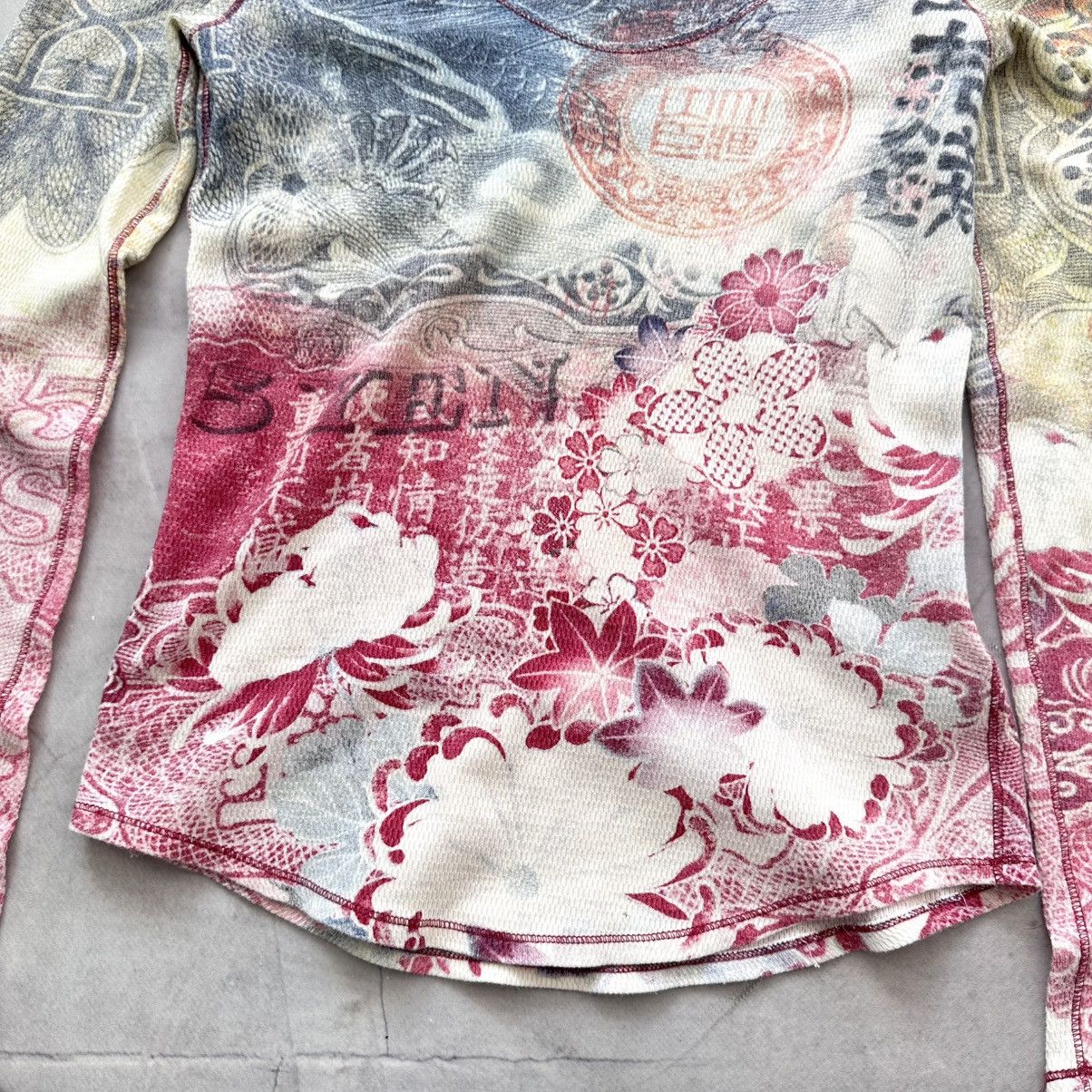 Hysteric Glamour × Undercover 00s Japan Floral Long Sleeve T Shirt Cop Copine Style Size L / US 10 / IT 46 - 4 Thumbnail