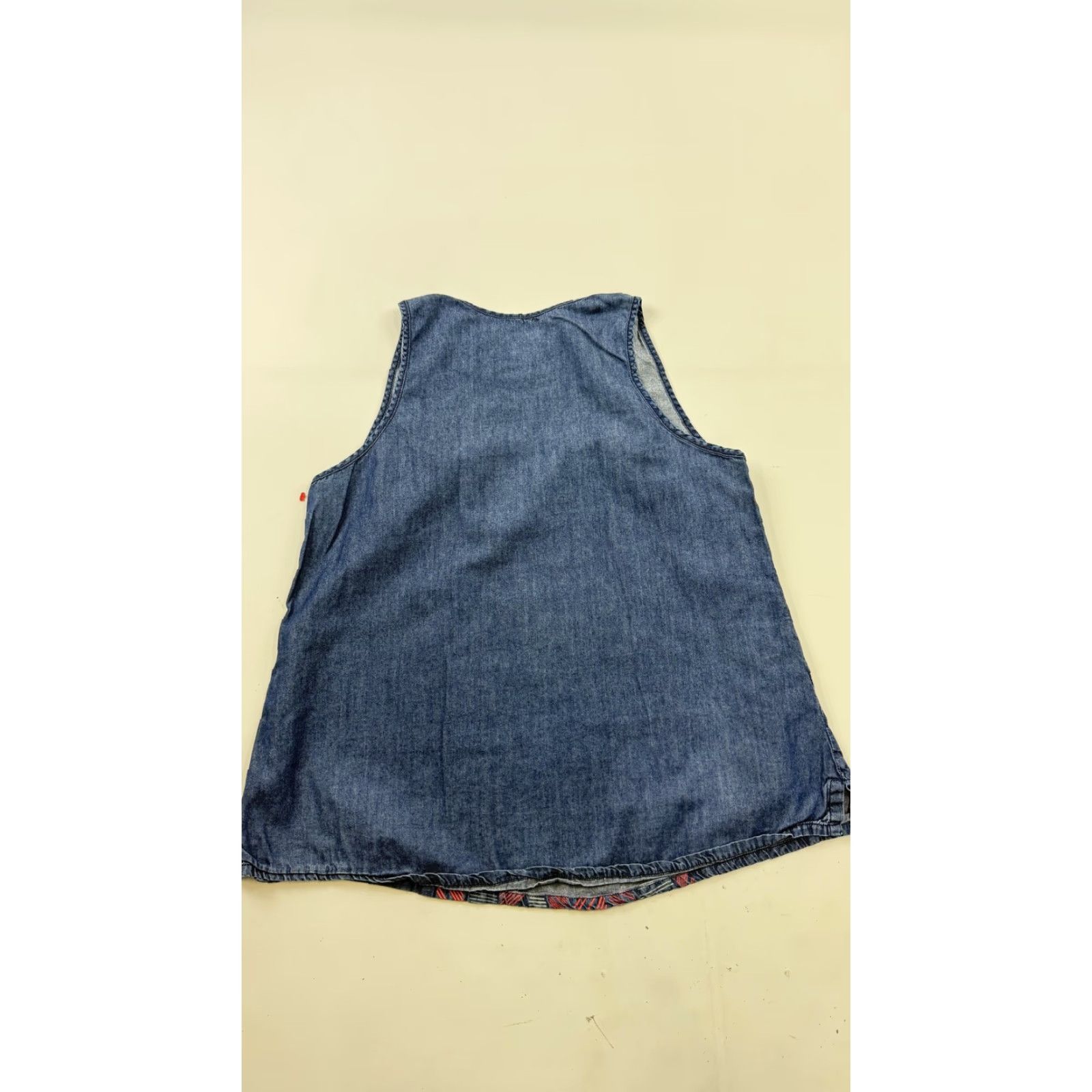 Vintage Make It Good Tank Womens Small Blue Chambray Sleeveless Geometric USA Clothing Tank Top Womens Small Blue Chambray Sleeveless Geometric USA Size S / US 4 / IT 40 - 3 Thumbnail