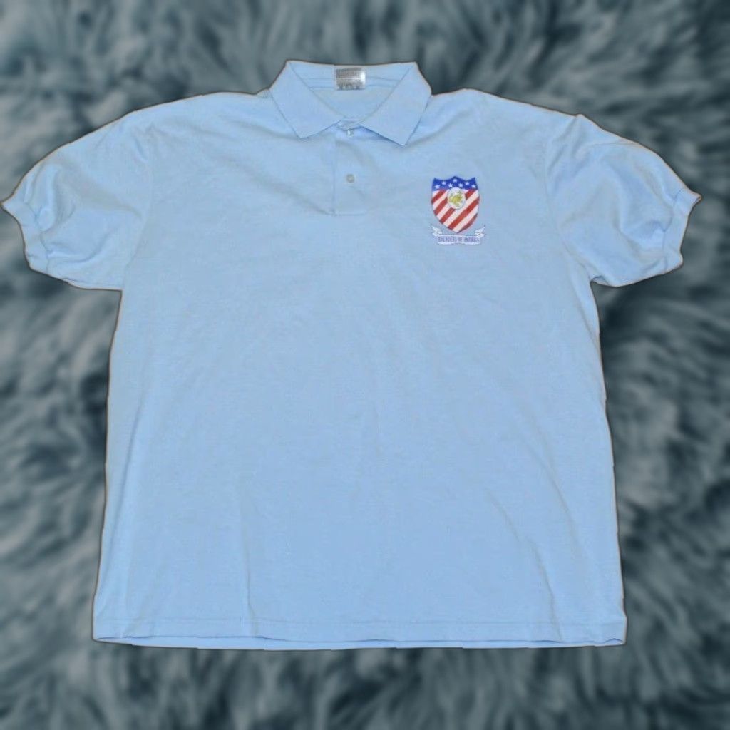 Hanes VINTAGE Bounders Of America BOA Logo Polo Shirt Navy Blue 50.50 Large Mens Polo Shirt RV Theme Size US M / EU 48-50 / 2 - 1 Thumbnail
