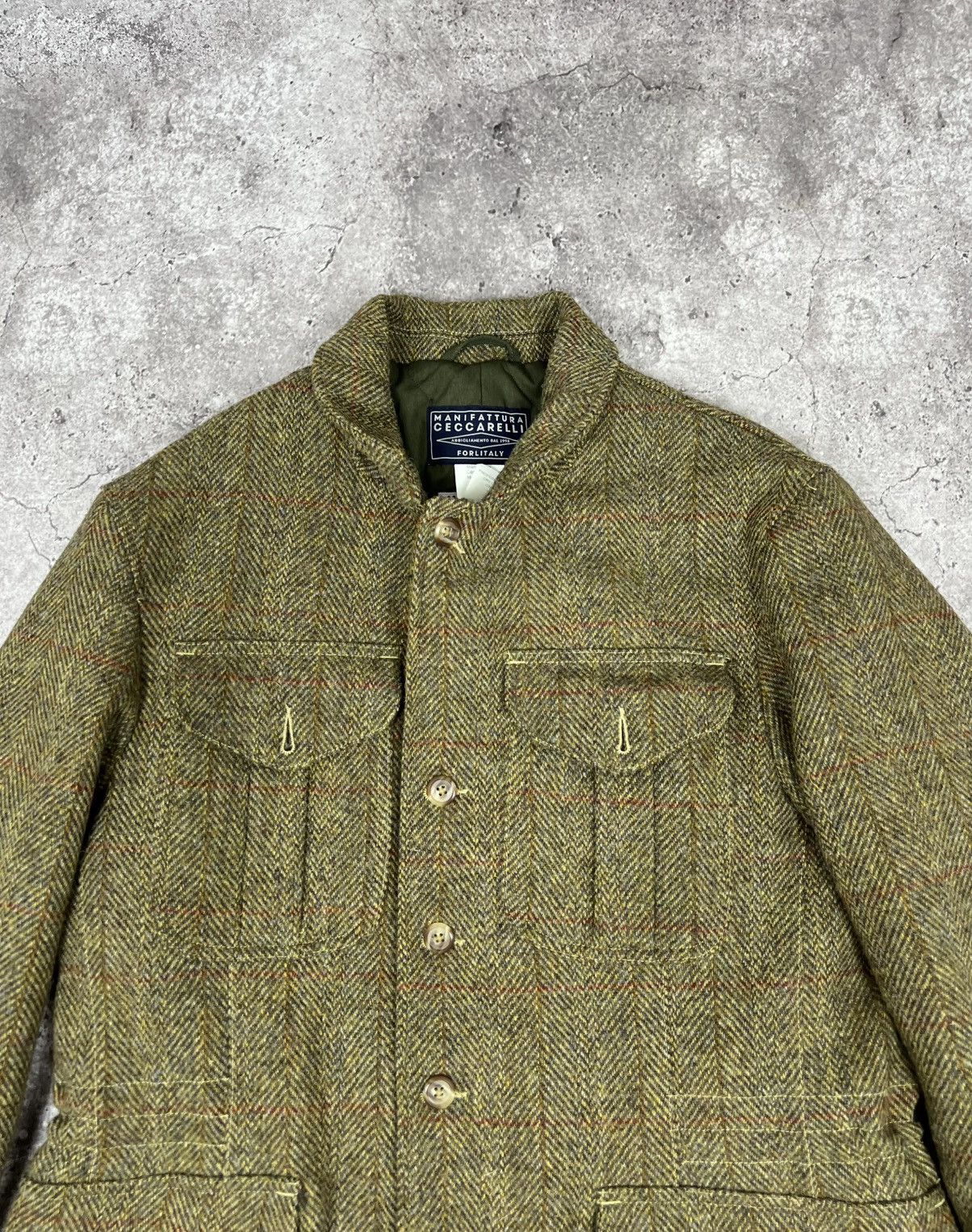 Manifattura Ceccarelli MANIFATTURA CECCARELLI HARRIS TWEED WOOL JACKET COAT Size US M / EU 48-50 / 2 - 4 Thumbnail