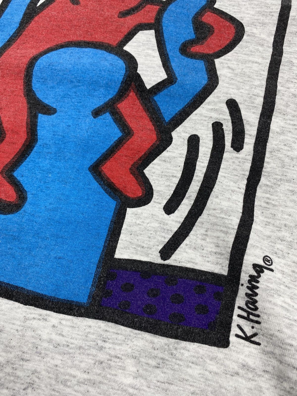 Jerzees Vintage 90s Keith Haring Art Tshirt Size US XL / EU 56 / 4 - 2 Thumbnail