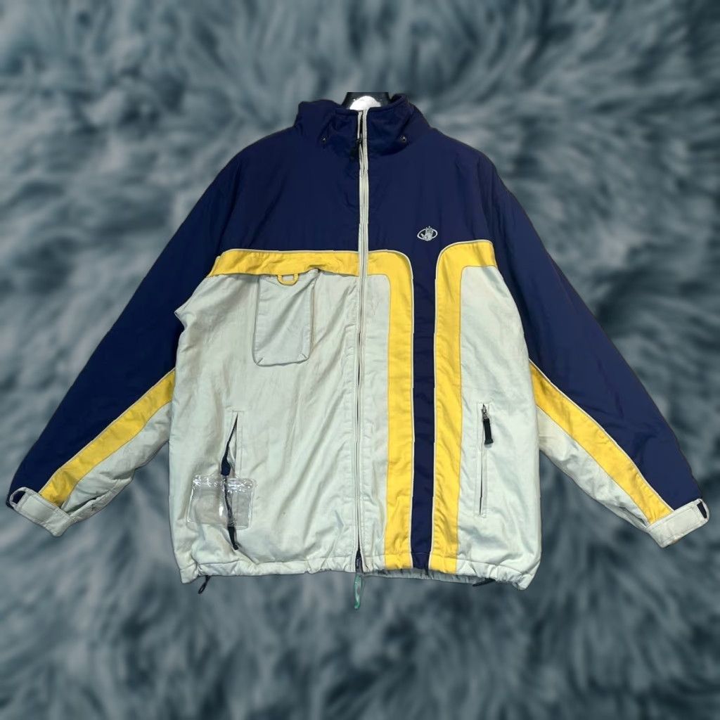 Body Glove VINTAGE Body Glove Active Jacket Hooded L Large Gray Yellow Size US L / EU 52-54 / 3 - 1 Thumbnail