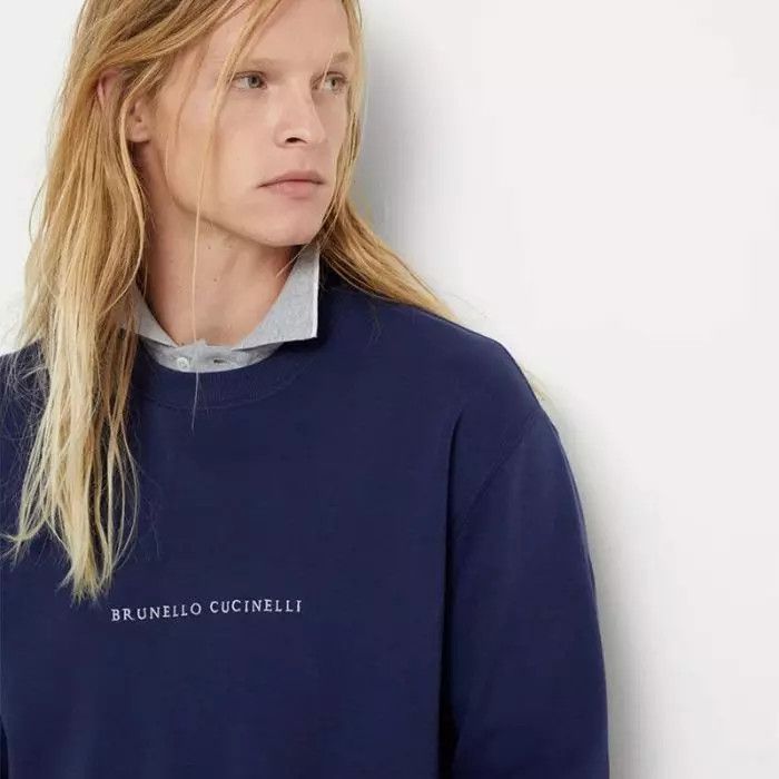 Brunello Cucinelli o1la1rc1a0425 Sweatshirt in Blue Size US S / EU 44-46 / 1 - 3 Thumbnail