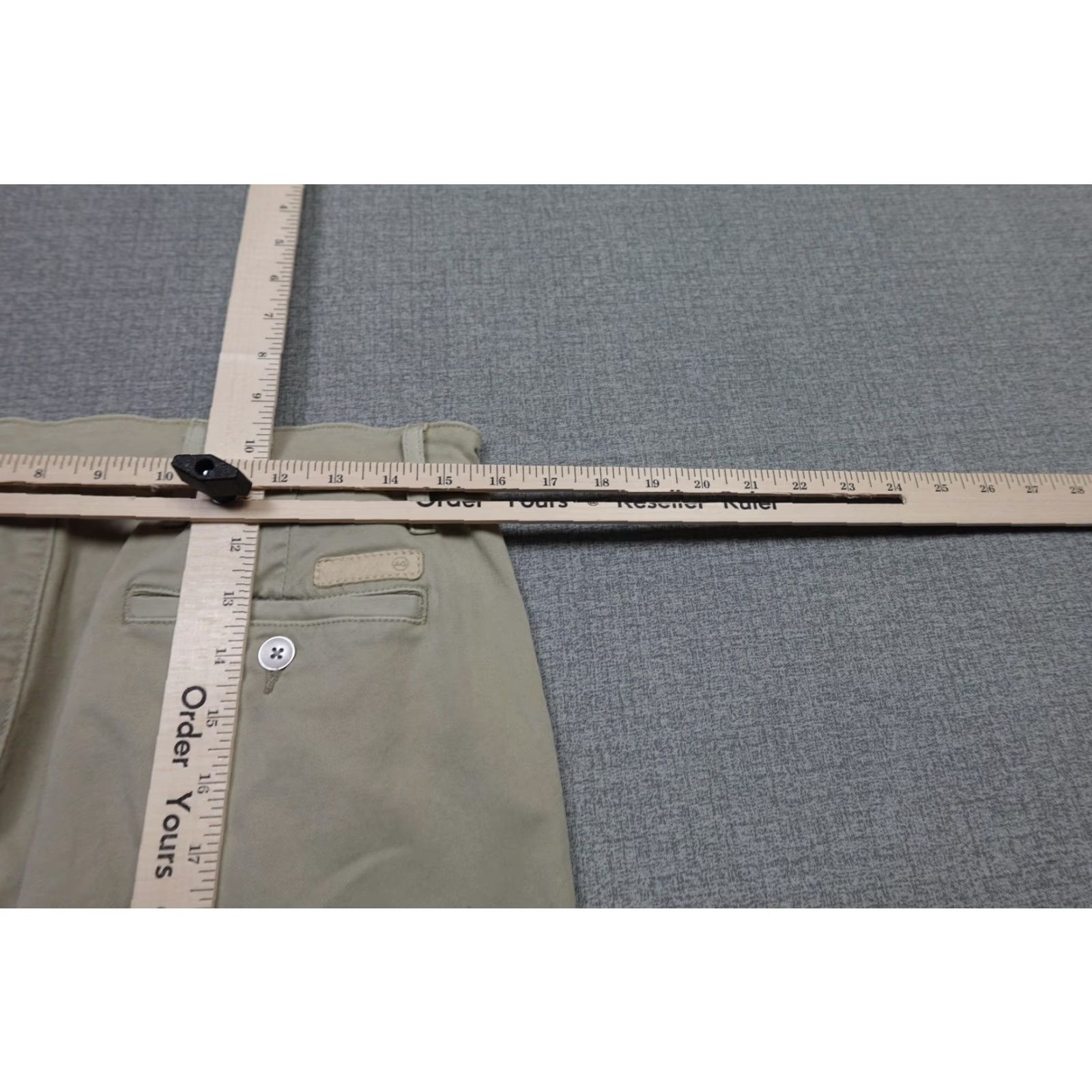Vintage AG Adriano Goldschmied Marshall Slim Trouser Pants Mens 30x34 Beige Slim Chino Pants Mens Slim Tapered Flat Front Front Zip Pockets Mock Back P, Beige Size US 30 / EU 46 - 7 Thumbnail